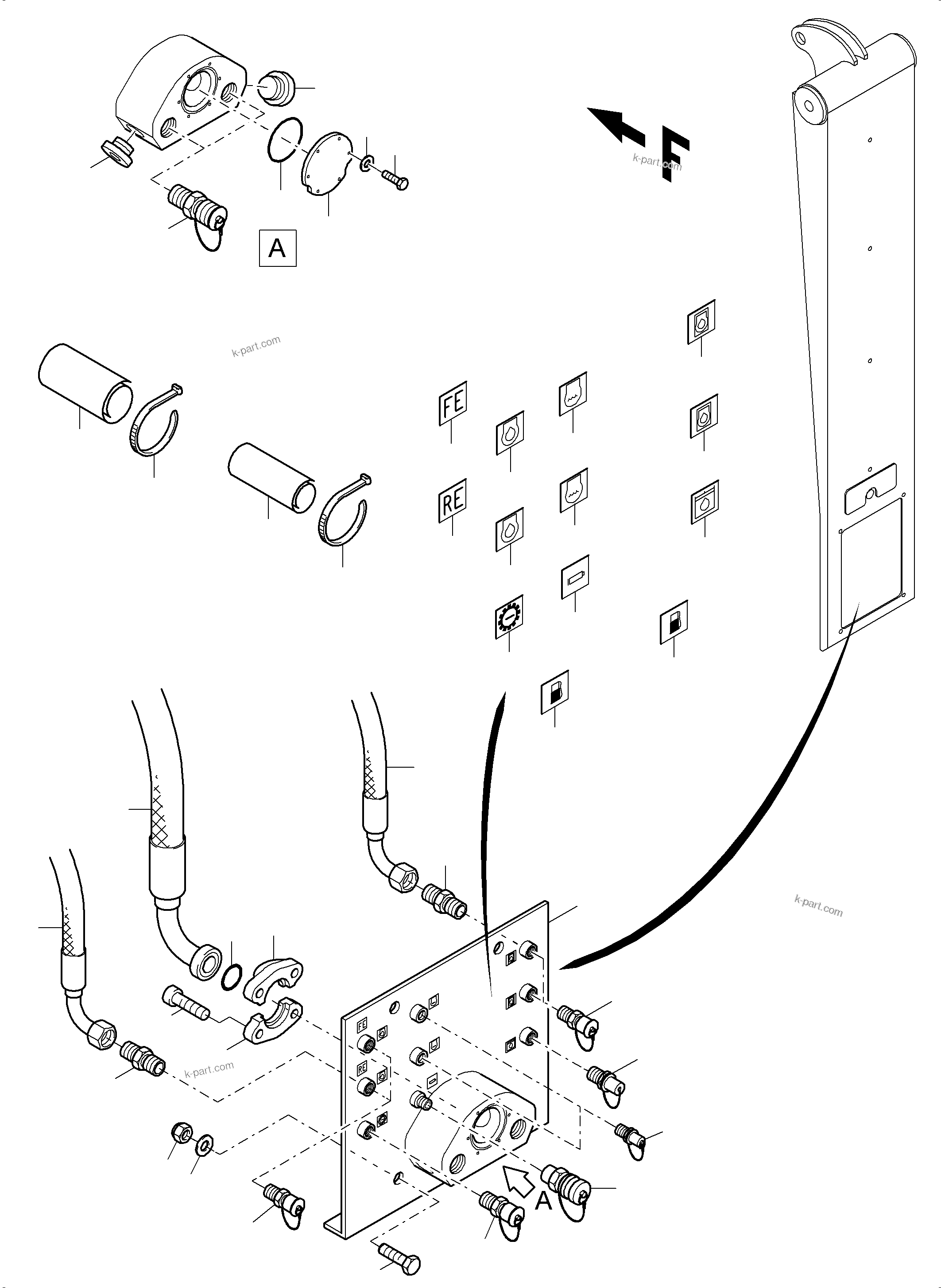 Komatsu parts book diagram for PC8000-6 S/N 12082: REFUELING EQUIPMENT