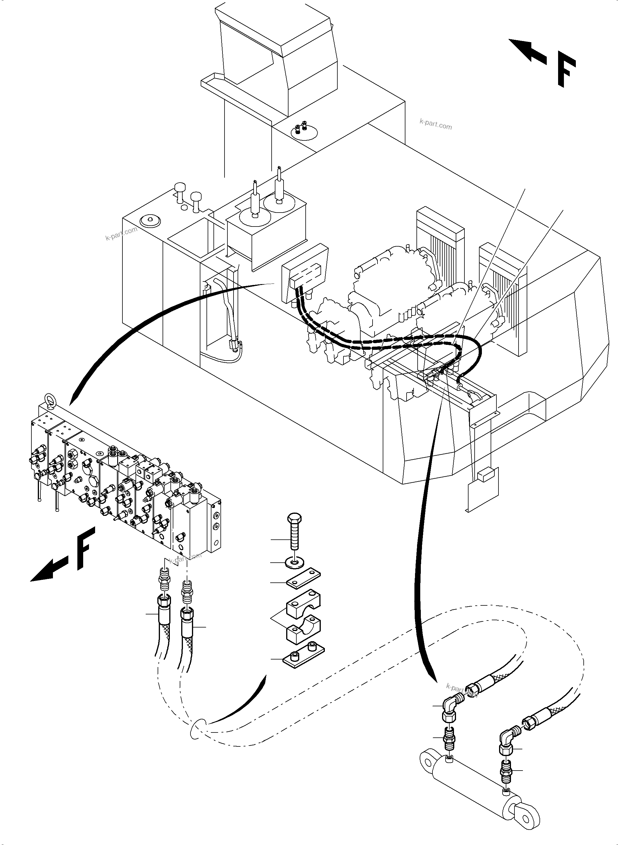 Komatsu parts book diagram for PC8000-6 S/N 12082: REFUELING EQUIPMENT