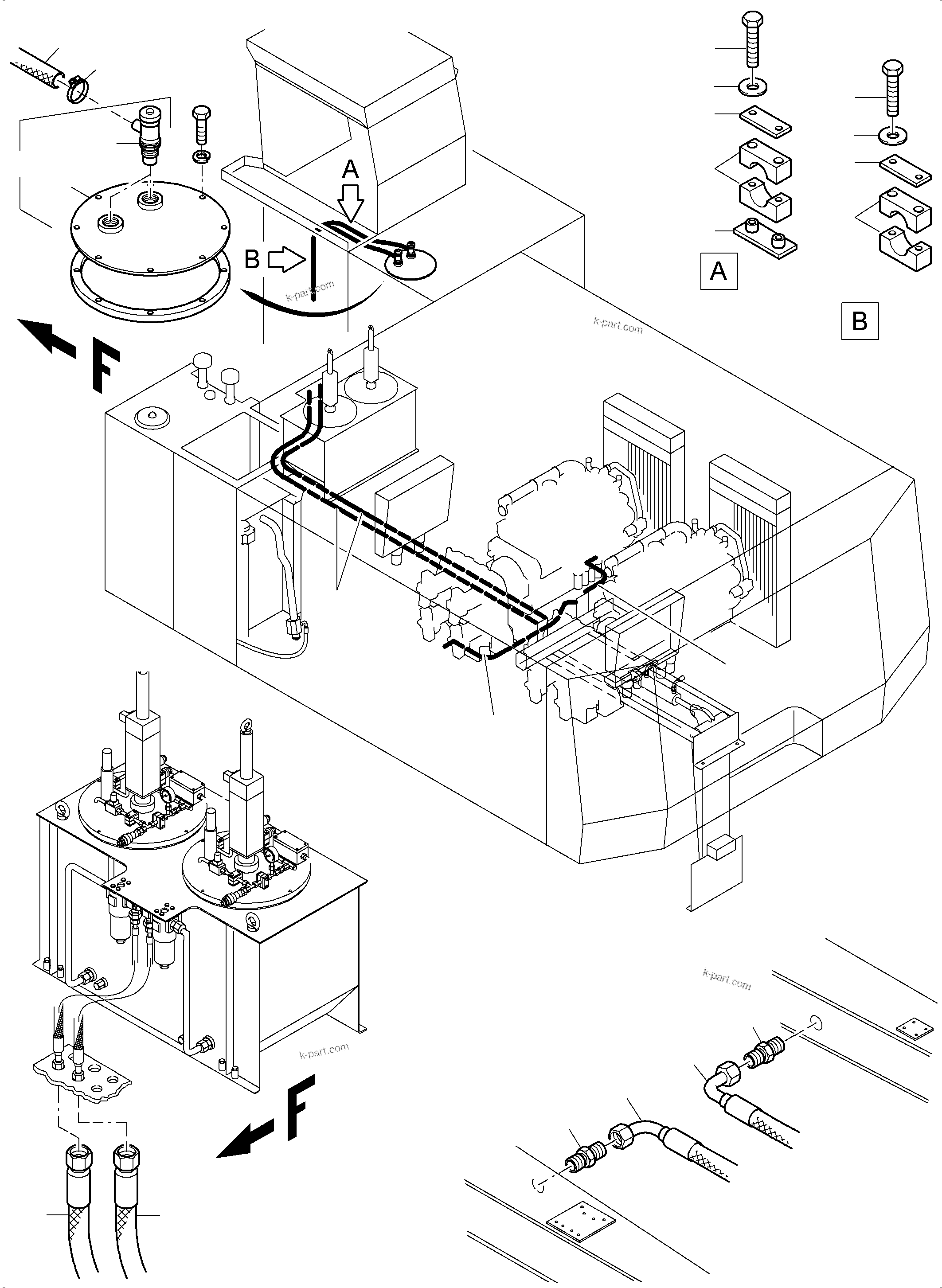 Komatsu parts book diagram for PC8000-6 S/N 12082: REFUELING EQUIPMENT
