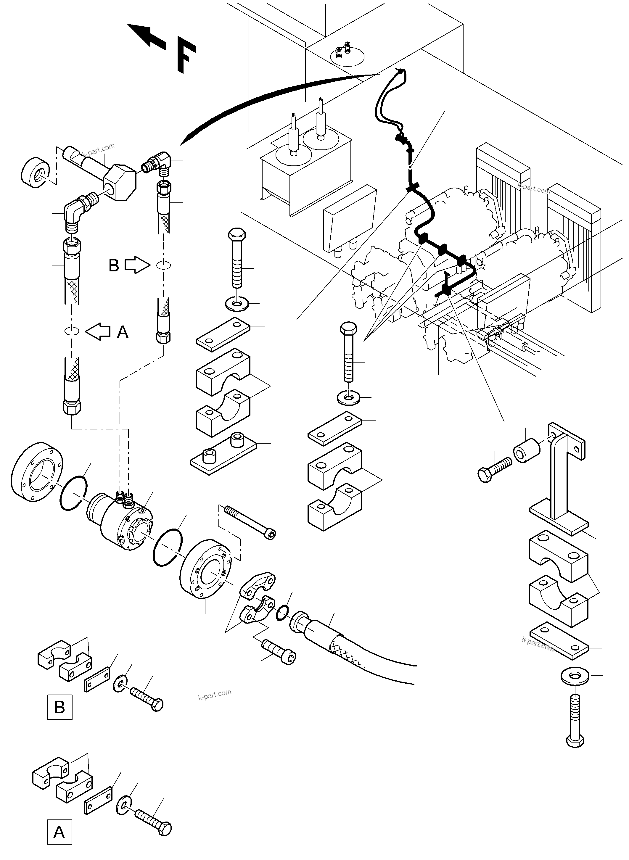 Komatsu parts book diagram for PC8000-6 S/N 12082: REFUELING EQUIPMENT