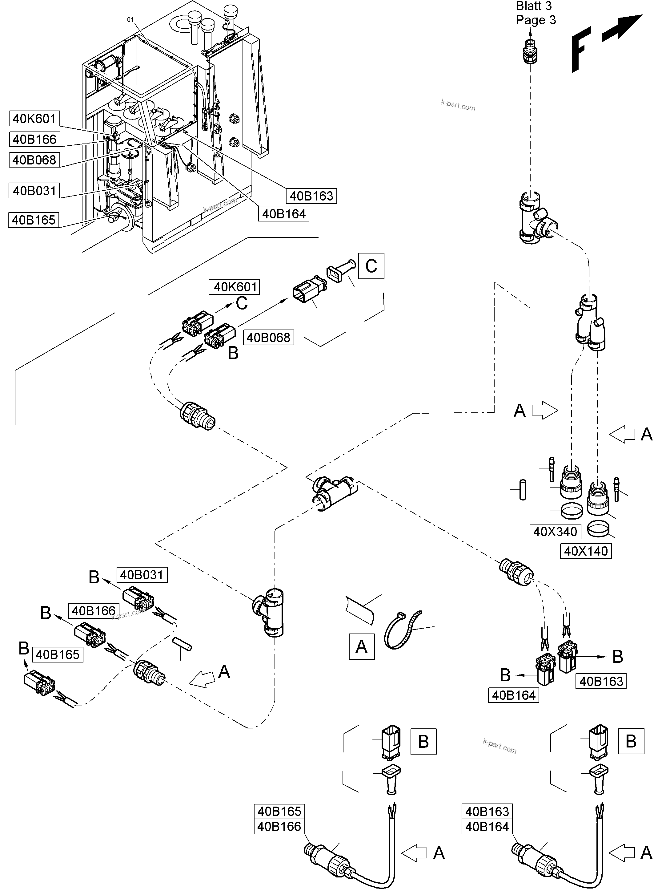 Komatsu parts book diagram for PC8000-6 S/N 12082: ELECTRIC - OIL TANK
