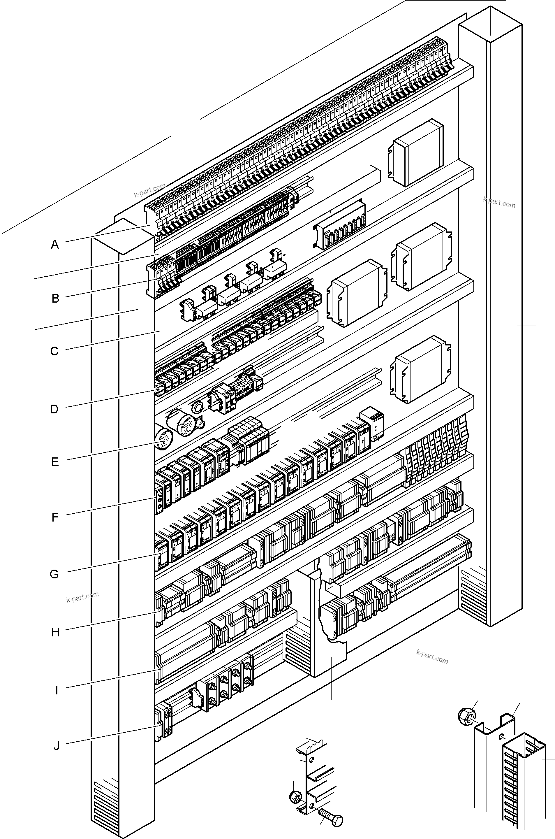 Komatsu parts book diagram for PC8000-6 S/N 12082: SWITCH FRAMING X2 ORT 11
