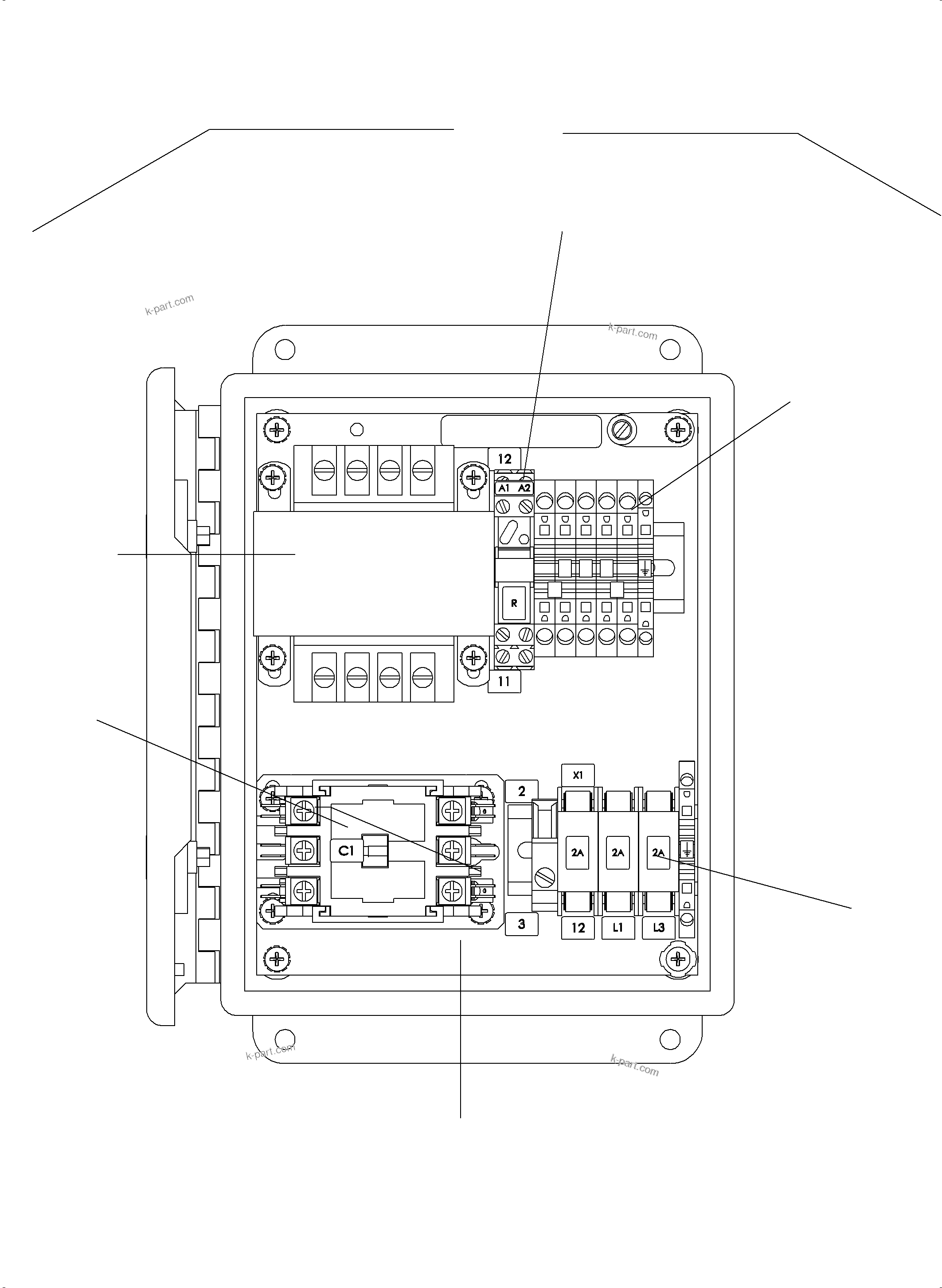Komatsu parts book diagram for PC8000-6 S/N 12082: WATER HEATING