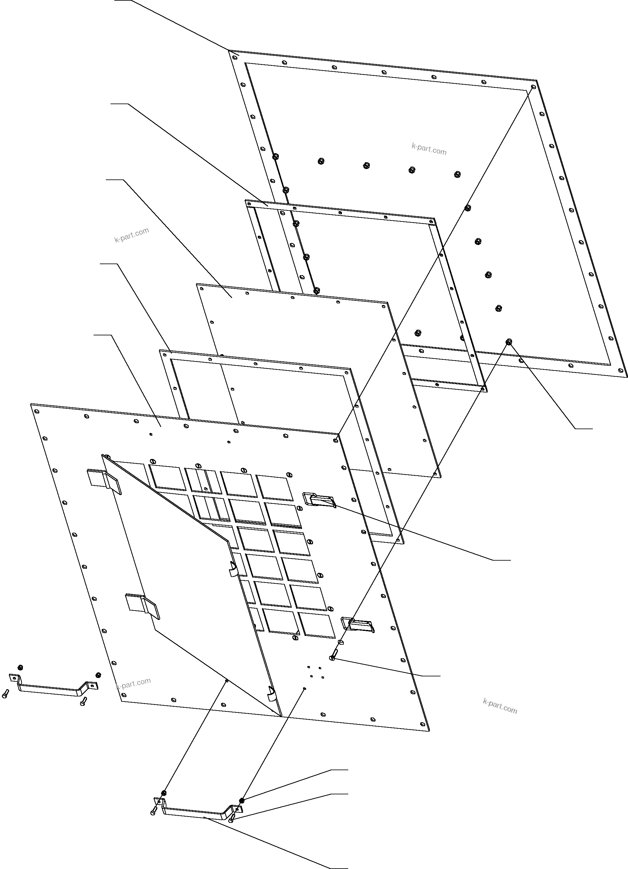 Komatsu parts book diagram for PC8000-6E S/N 12085: HOOD ASSY.