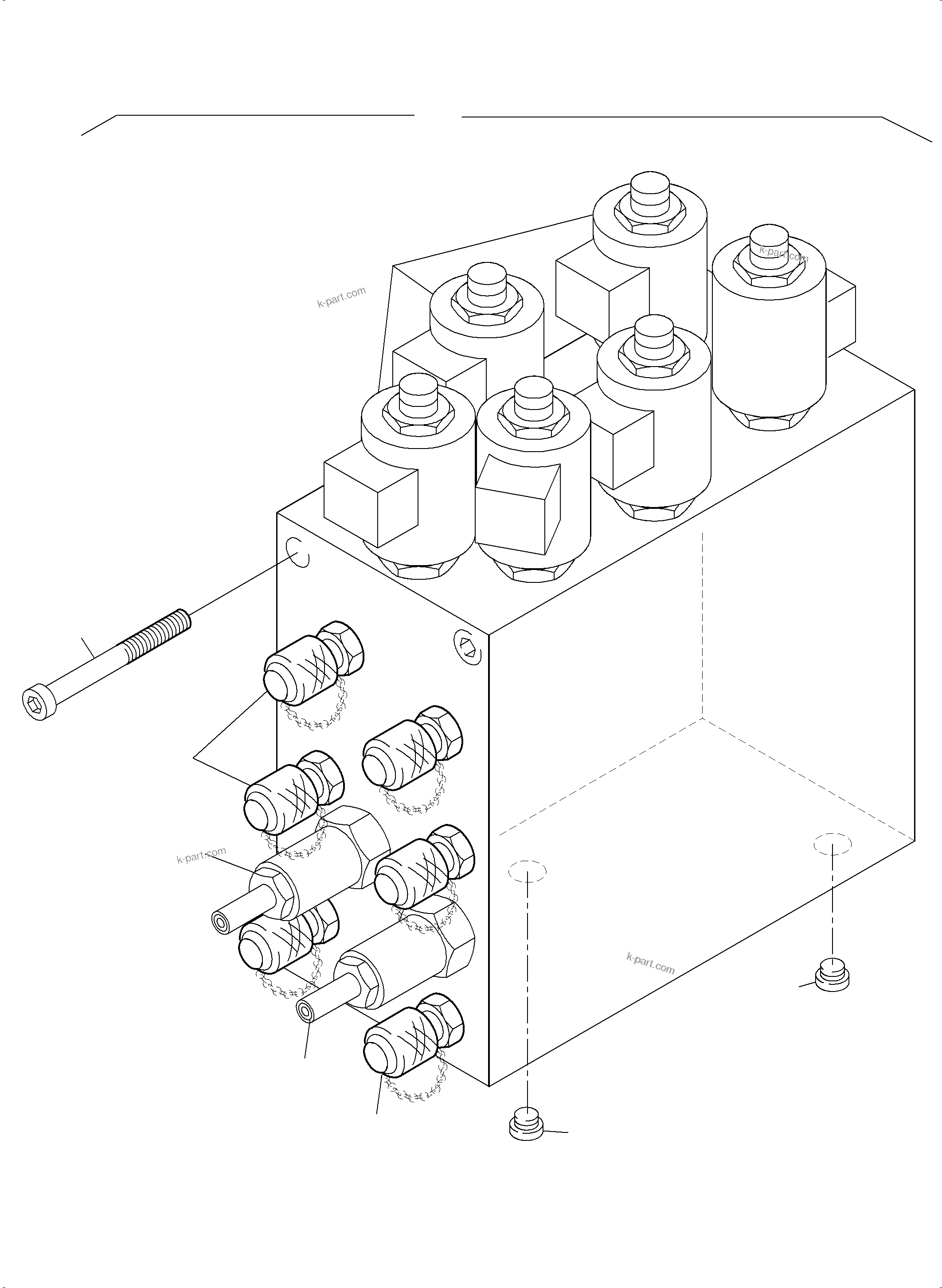 Komatsu parts book diagram for PC8000-6E S/N 12085: VALVE - PUMP REGULATION