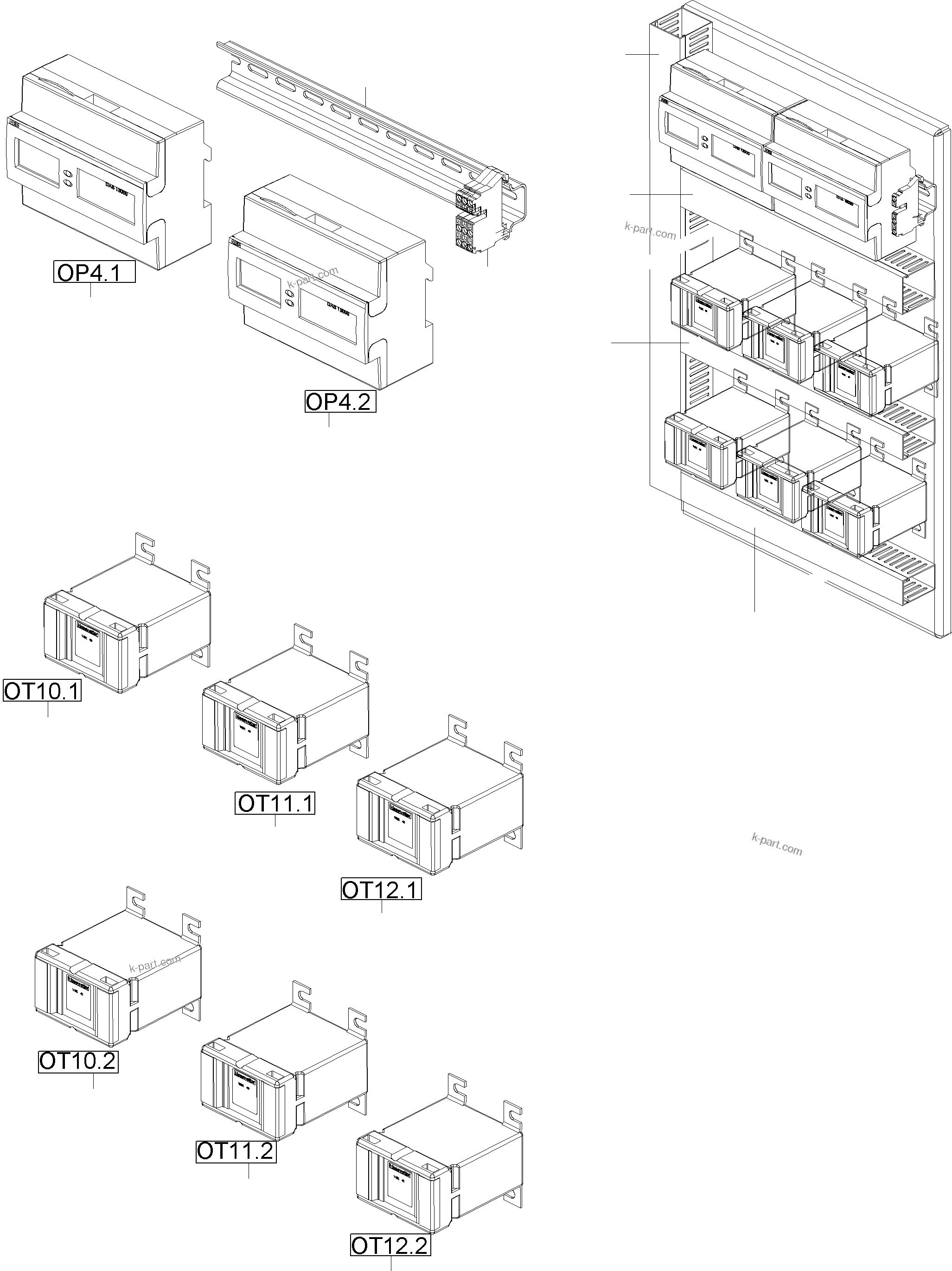 Komatsu parts book diagram for PC8000-6E S/N 12085: MOUNTING PLATE - SENSOR