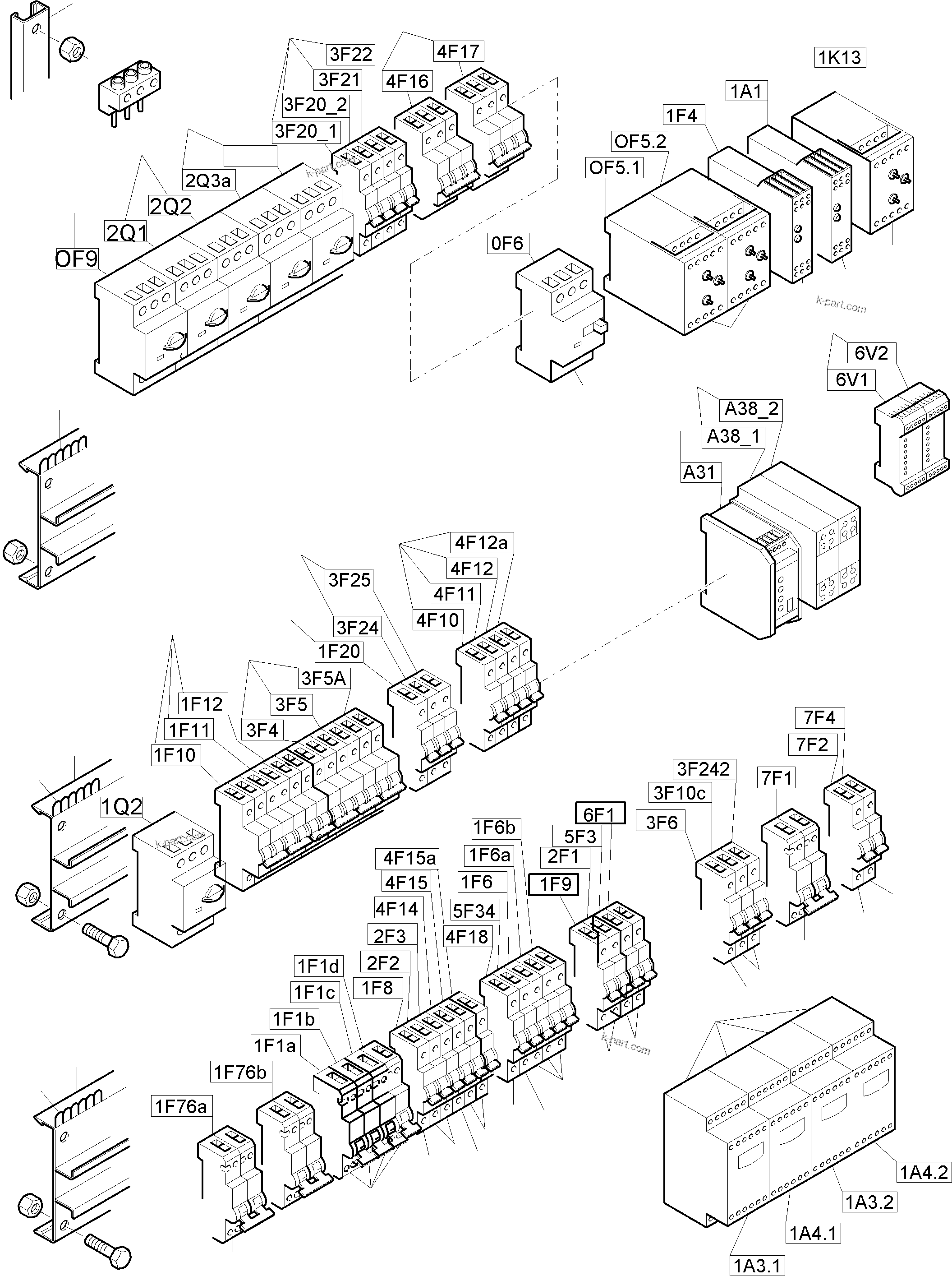 Komatsu parts book diagram for PC8000-6E S/N 12085: MOUNTING PLATE - CAB SUPPORT