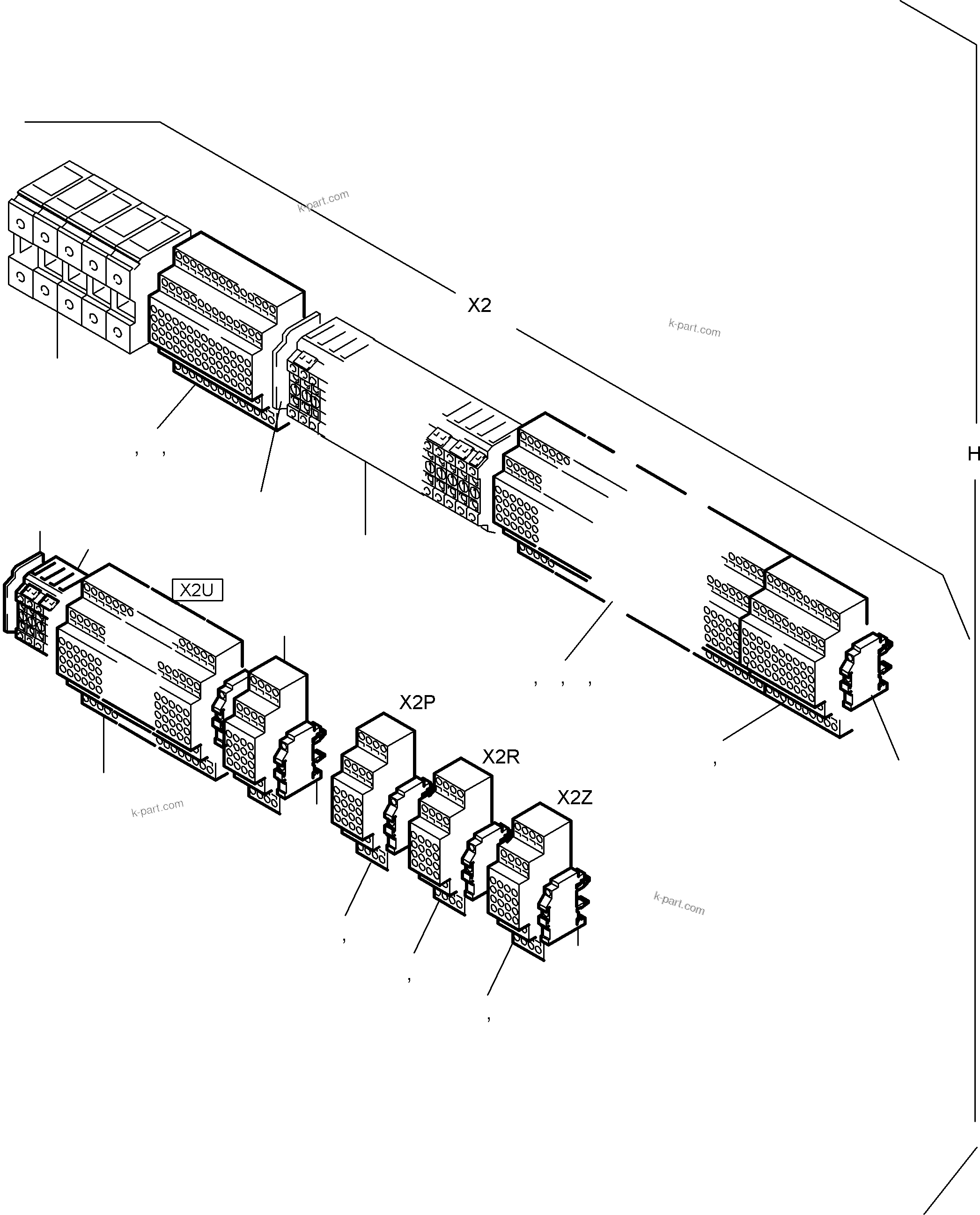 Komatsu parts book diagram for PC8000-6E S/N 12085: MAIN SWITCH BOX IN CAB SUPPORT