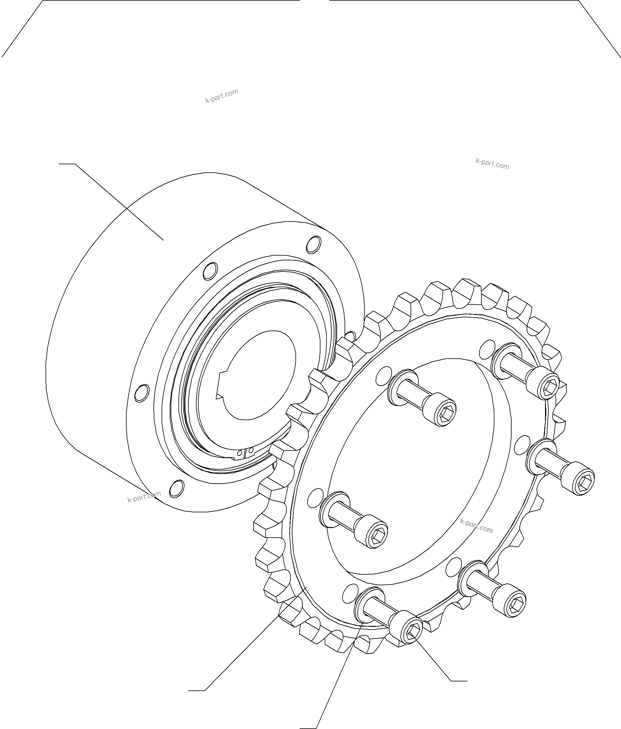 Komatsu parts book diagram for PC8000-6E S/N 12085: CABLE DRUM