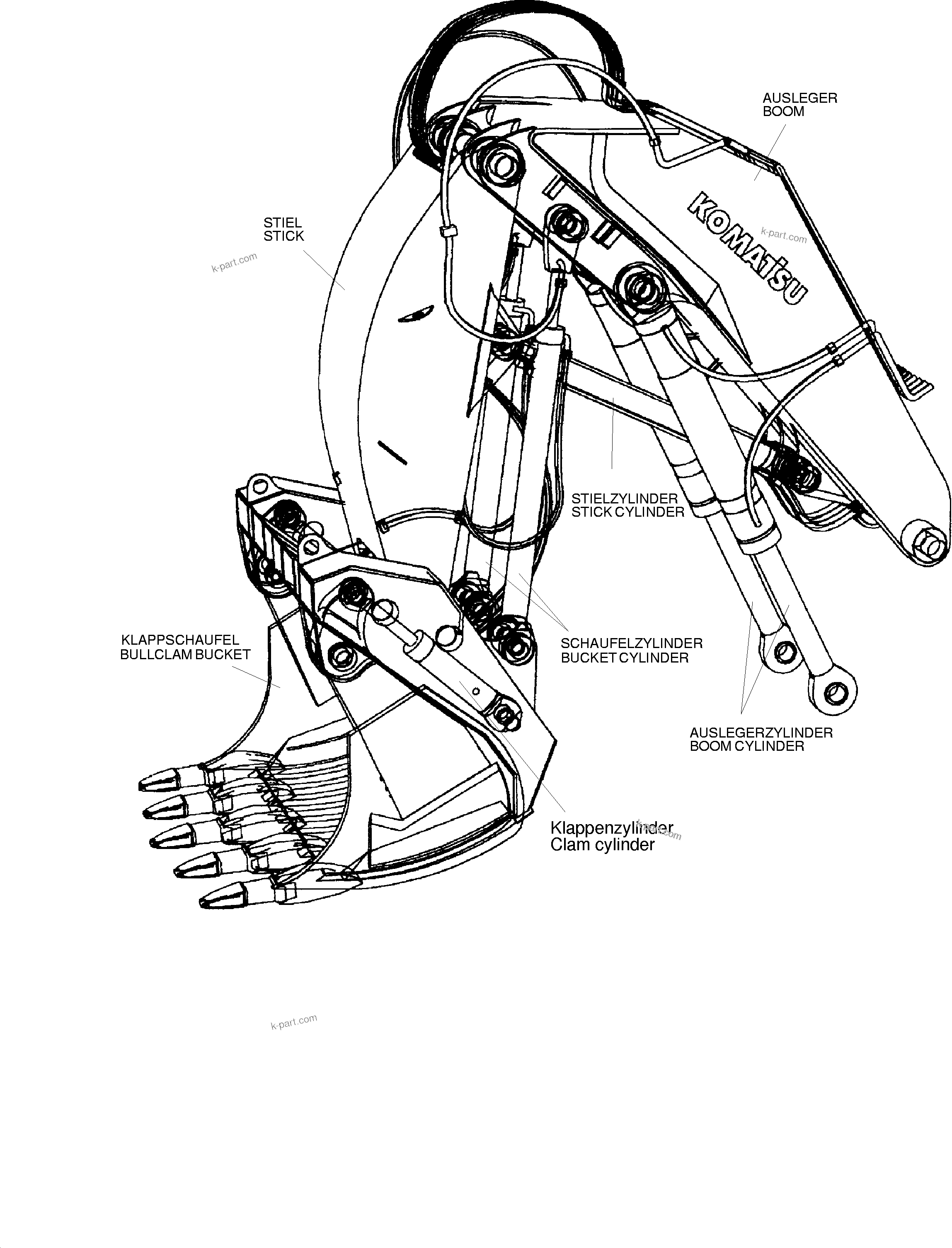 Komatsu parts book diagram for PC8000-6E S/N 12087: 