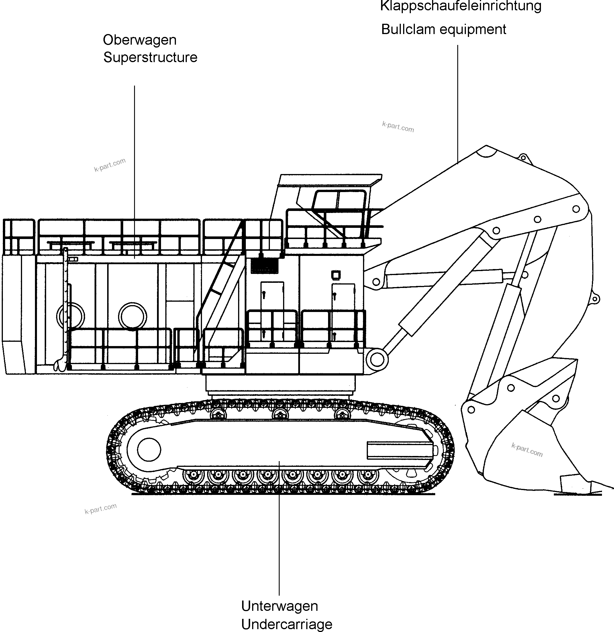Komatsu parts book diagram for PC8000-6E S/N 12087: 