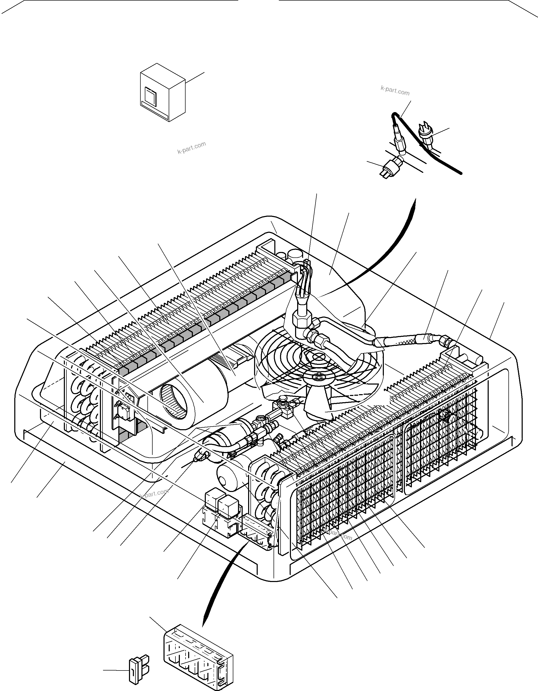 Komatsu parts book diagram for PC8000-6E S/N 12087: AIR CONDITIONING UNIT