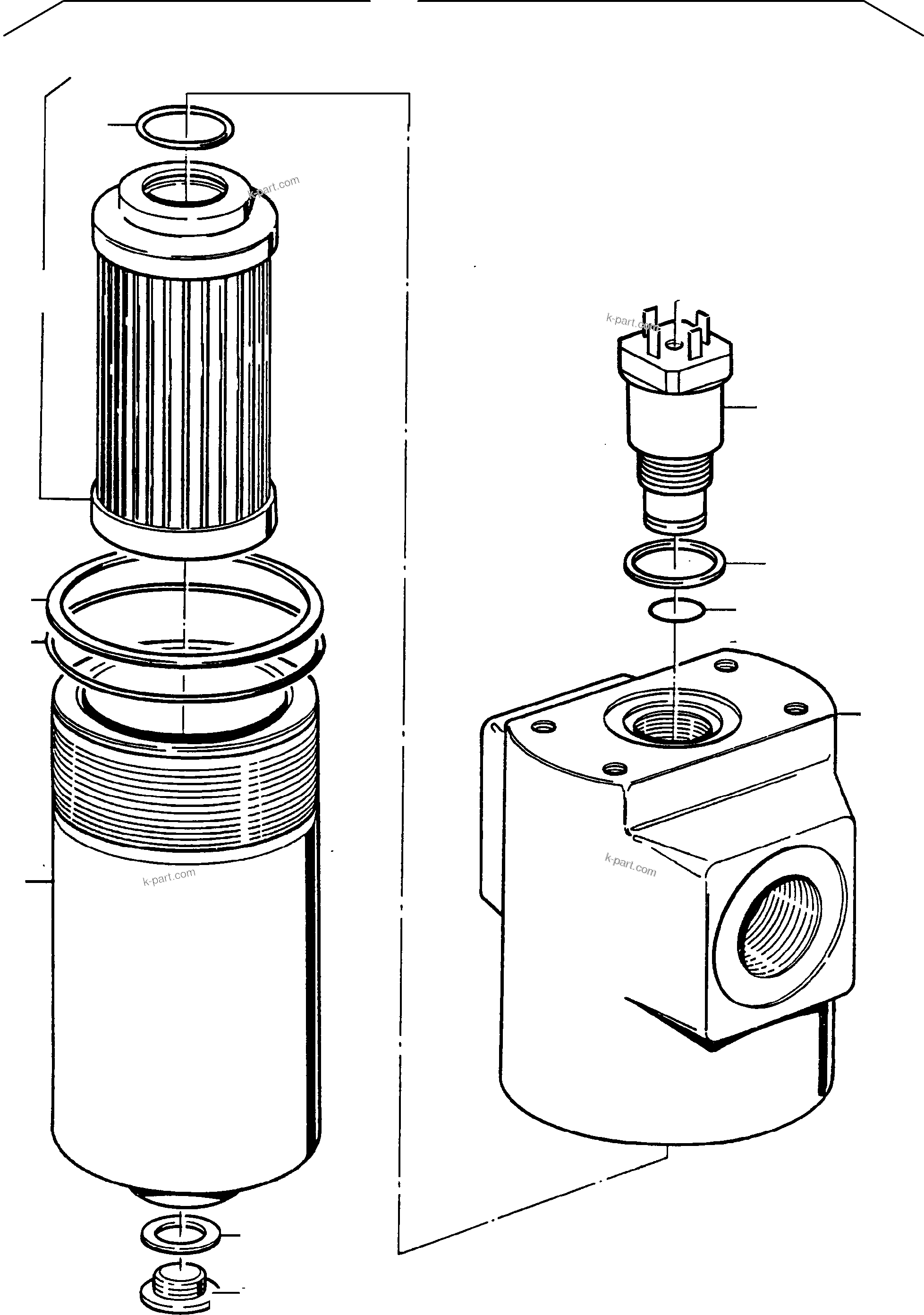 Komatsu parts book diagram for PC8000-6E S/N 12087: HYDRAULIC FILTER