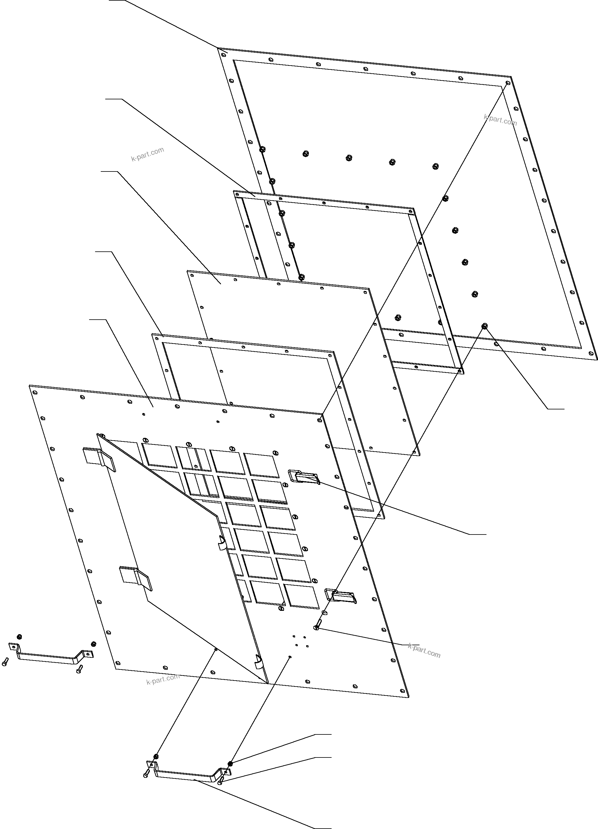 Komatsu parts book diagram for PC8000-6E S/N 12087: HOOD ASSY.