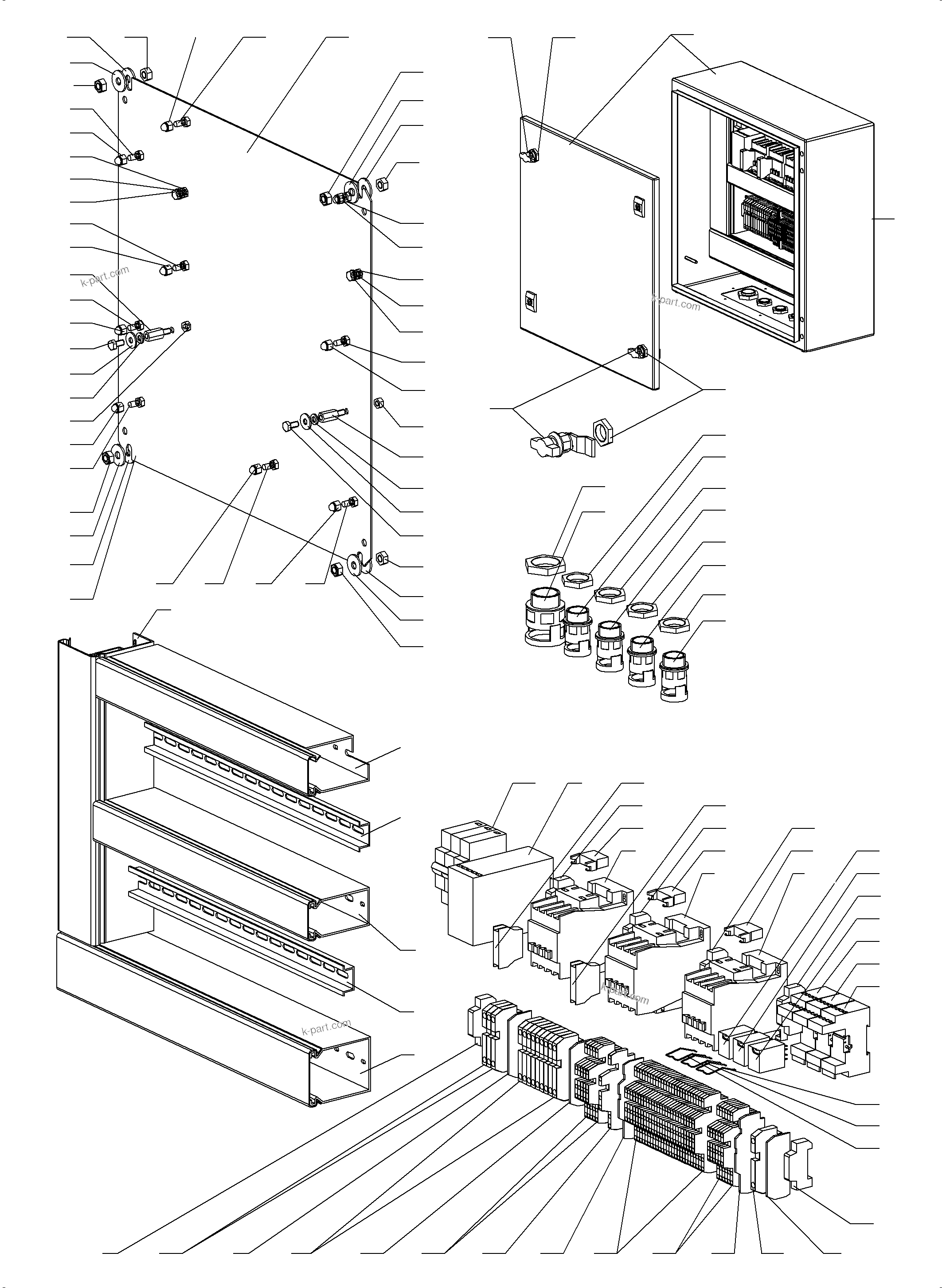Komatsu parts book diagram for PC8000-6E S/N 12087: SWITCH BOX