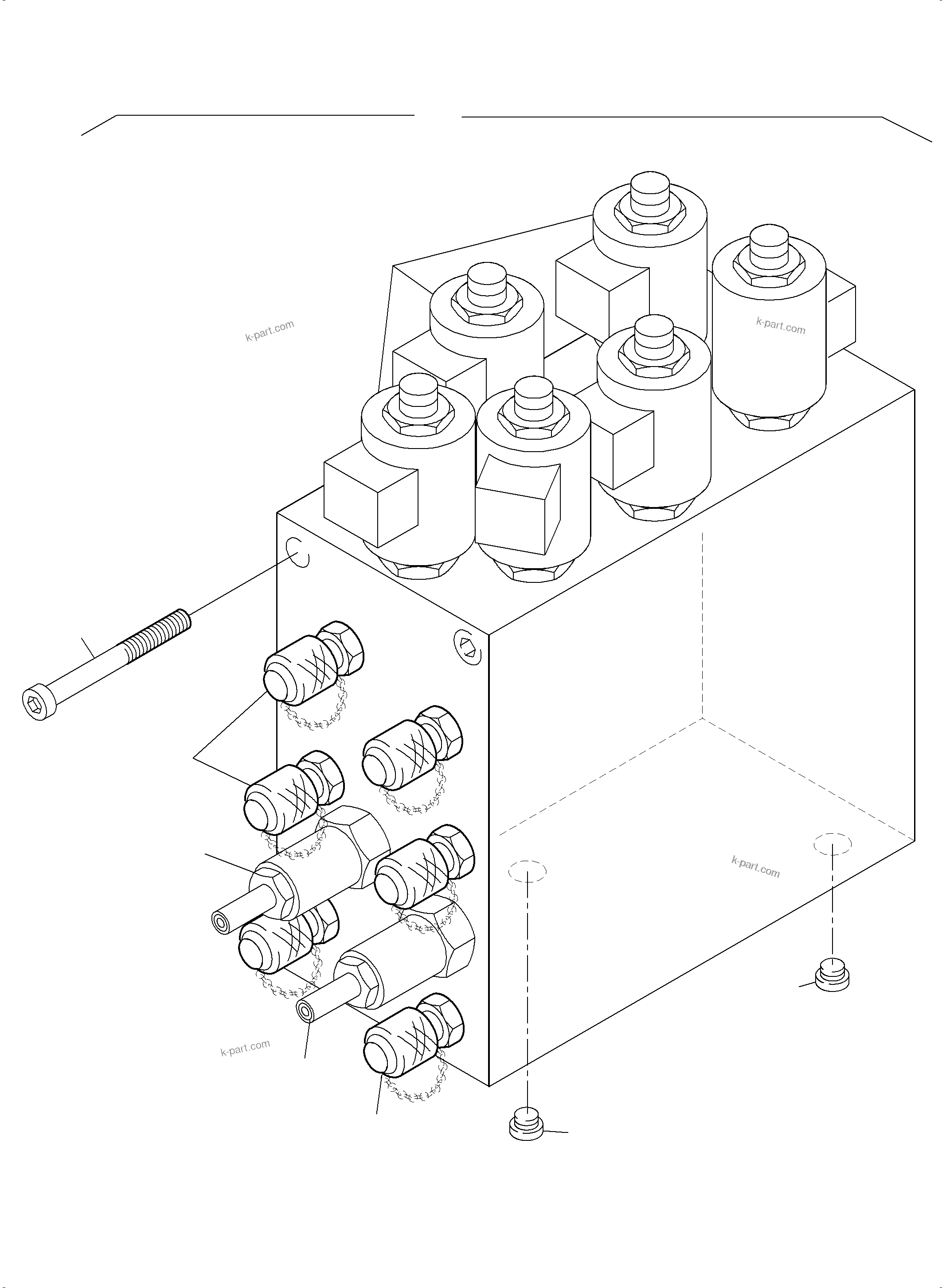 Komatsu parts book diagram for PC8000-6E S/N 12087: VALVE - PUMP REGULATION