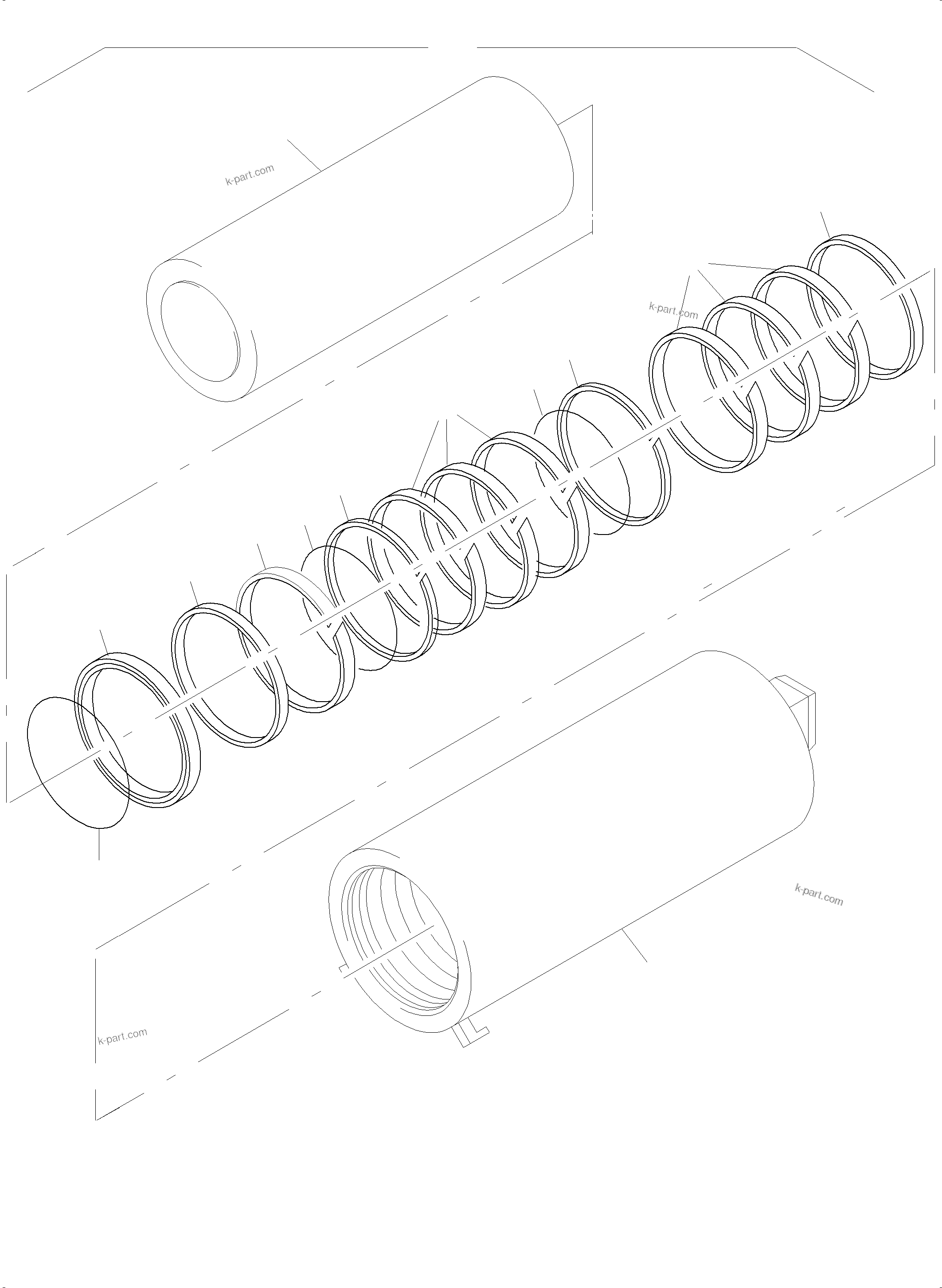 Komatsu parts book diagram for PC8000-6E S/N 12087: HYDRAULIC TENSIONER