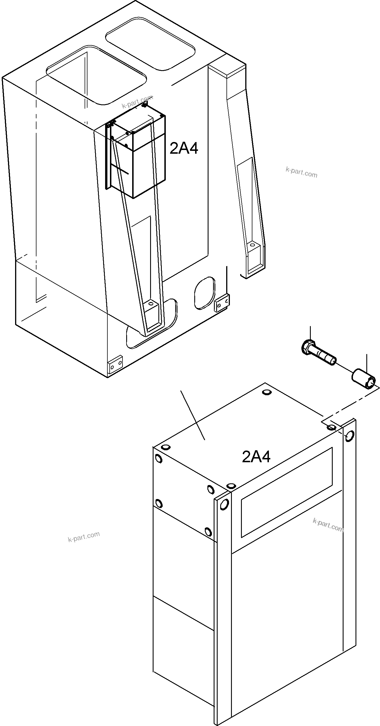 Komatsu parts book diagram for PC8000-6E S/N 12087: AIR CONDITION ARR. - CAB SUPPORT