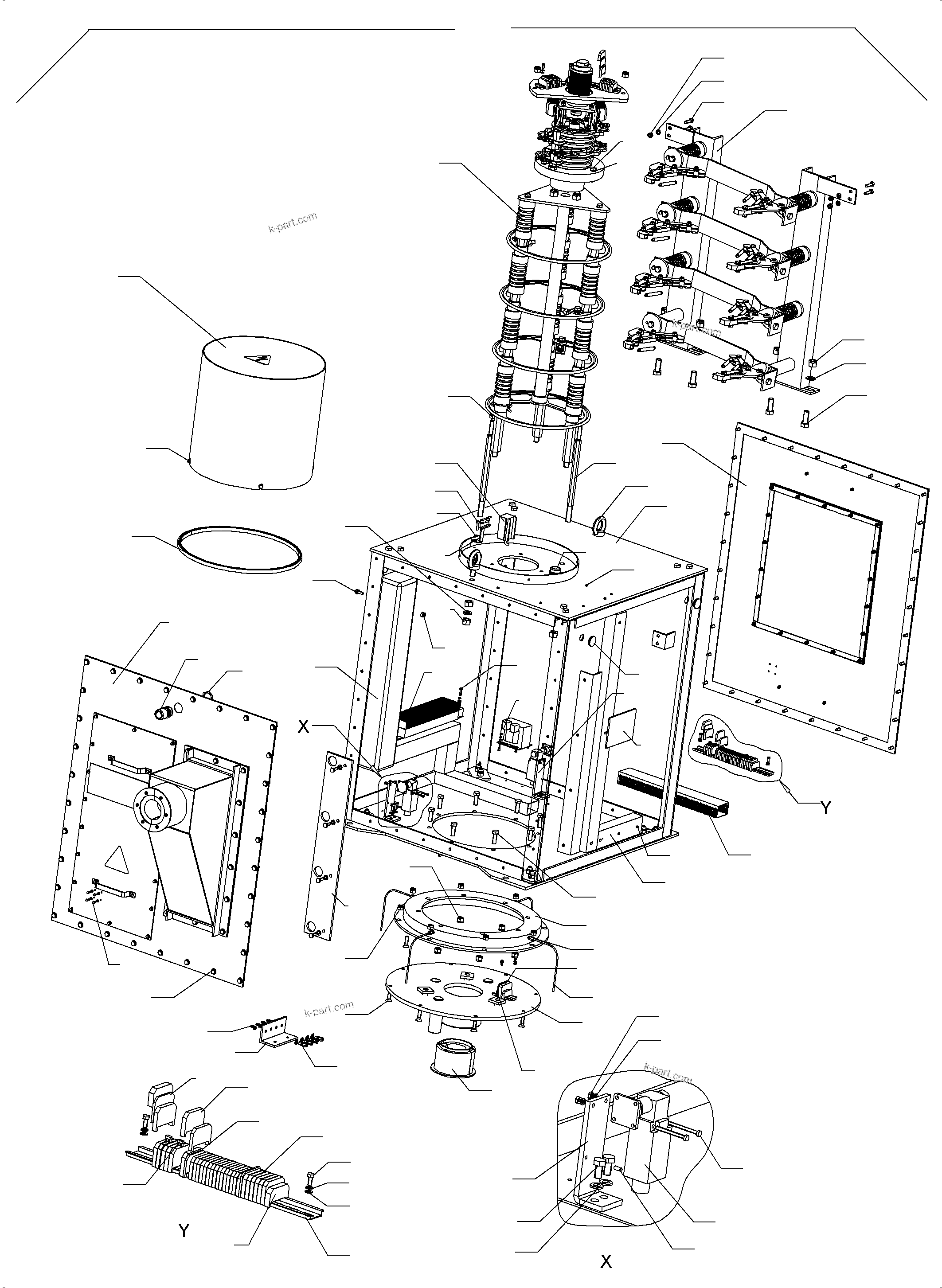 Komatsu parts book diagram for PC8000-6E S/N 12087: SLIP RING