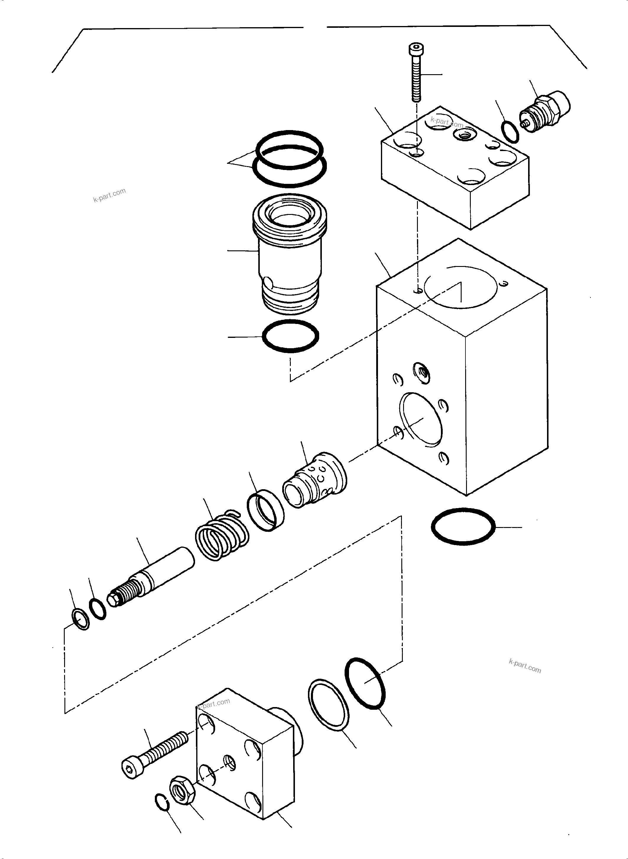 Komatsu parts book diagram for PC8000-6E S/N 12088: THROTTLE CHECK VALVE