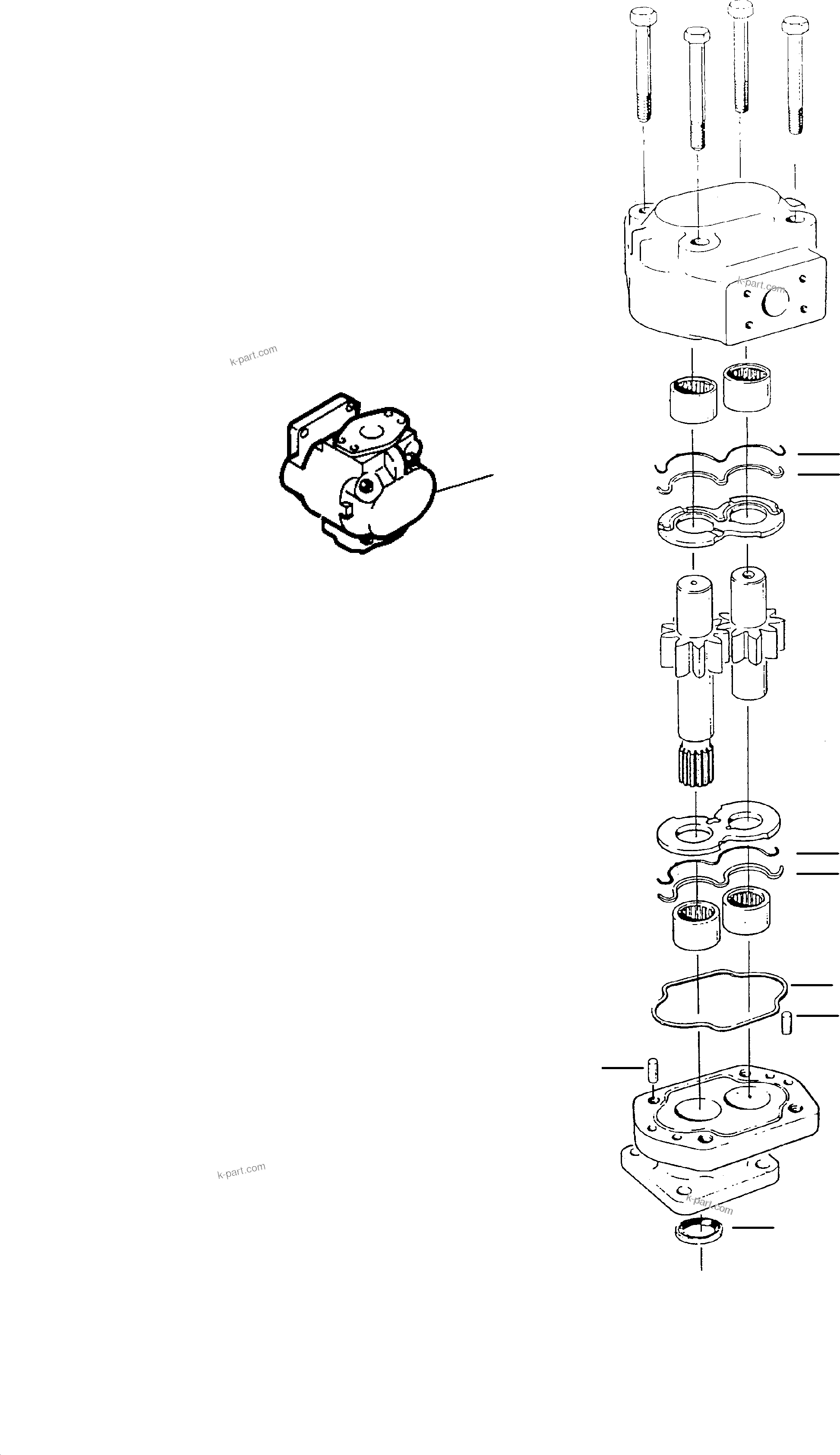 Komatsu parts book diagram for PC8000-6E S/N 12088: GEAR PUMP