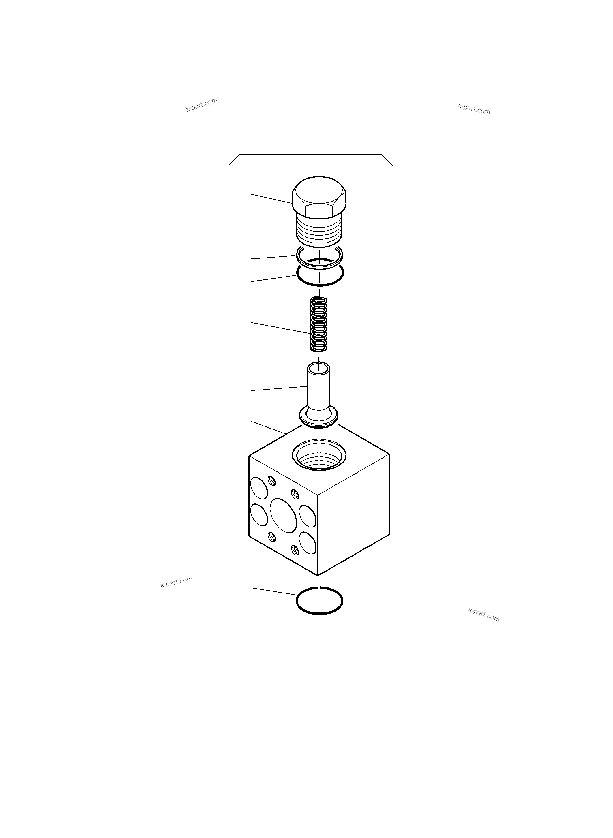Komatsu parts book diagram for PC8000-6E S/N 12088: VALVE