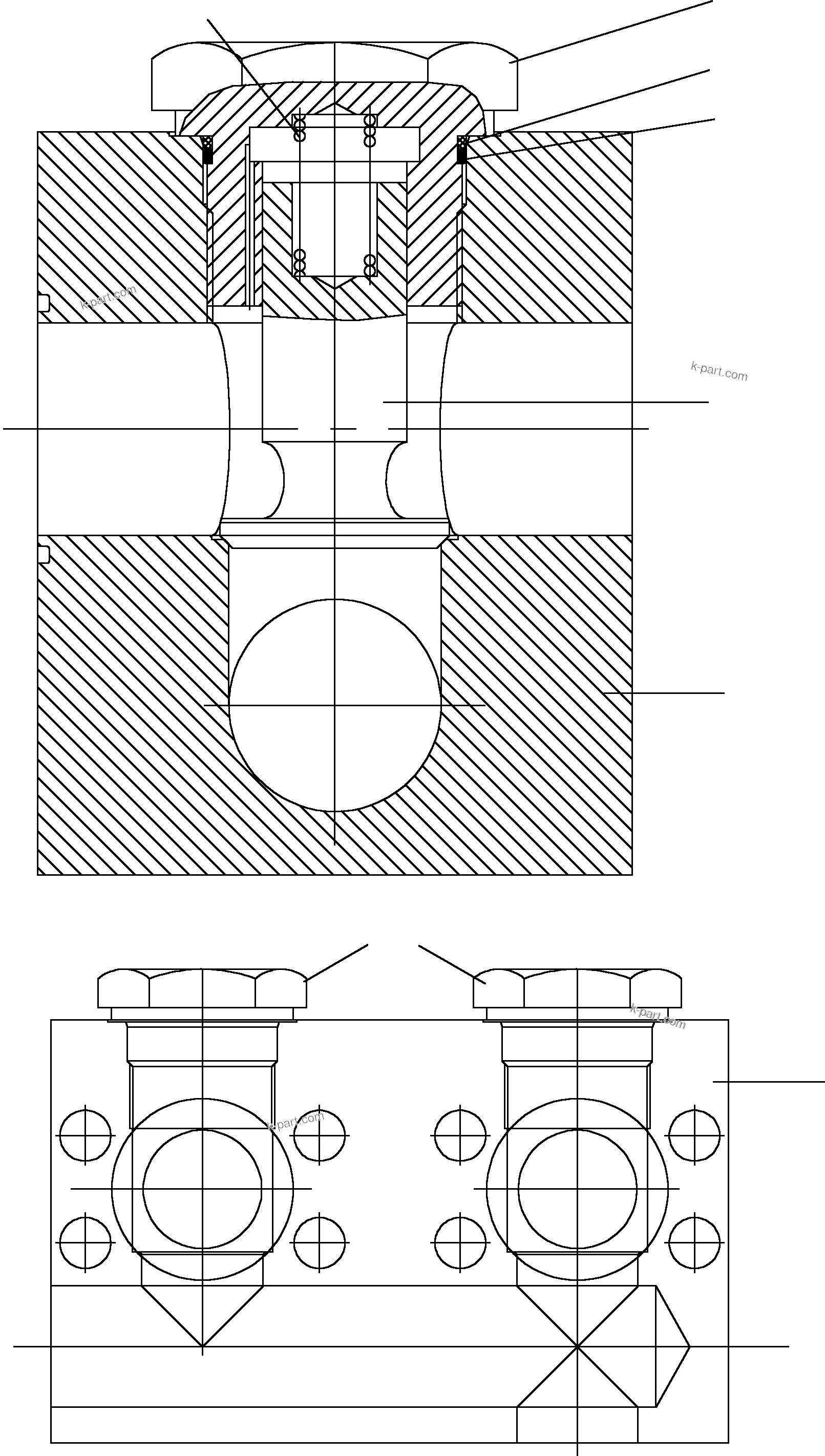 Komatsu parts book diagram for PC8000-6E S/N 12088: NON RETURN VALVE