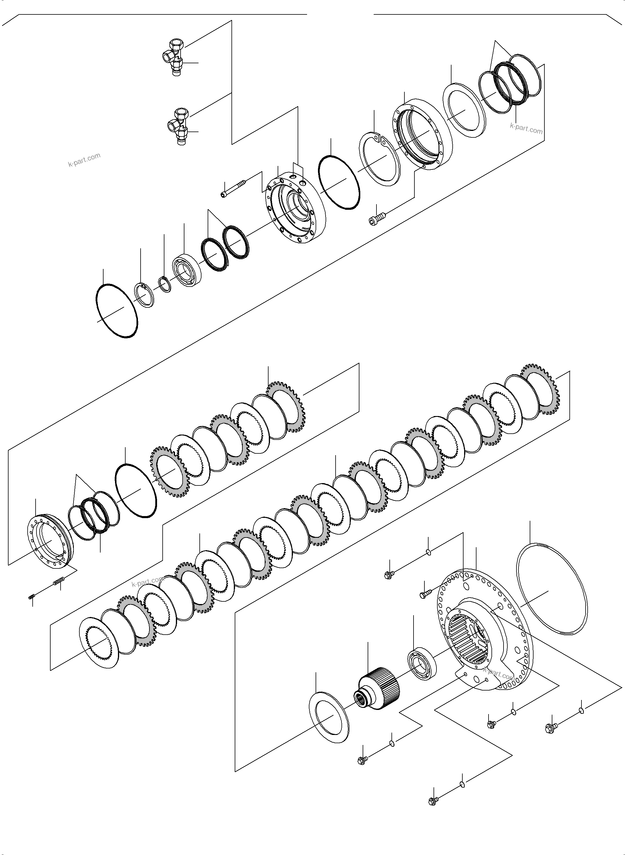 Komatsu parts book diagram for PC8000-6E S/N 12088: BRAKE