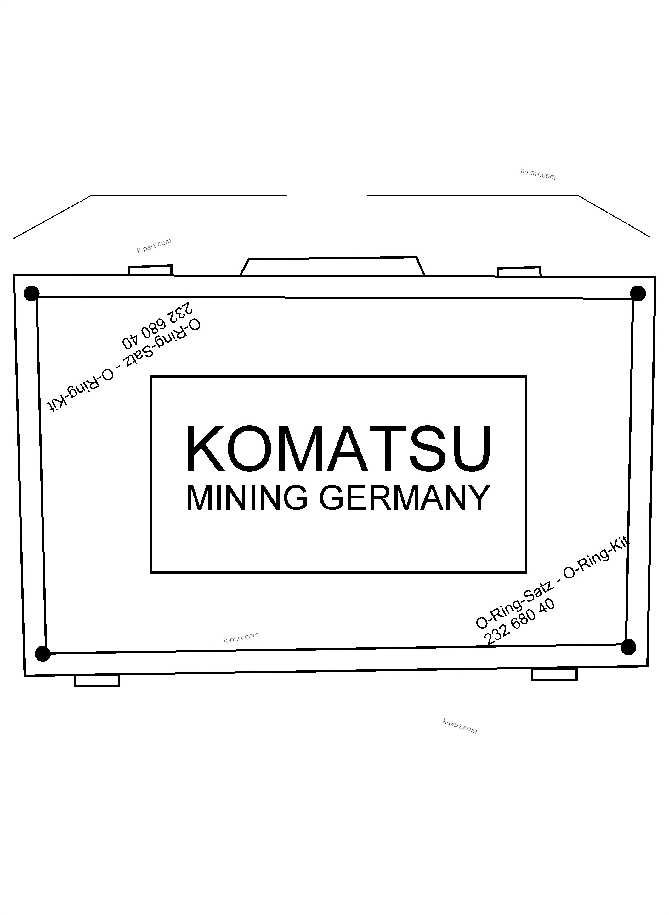 Komatsu parts book diagram for PC8000-6E S/N 12088: O-RING-KIT