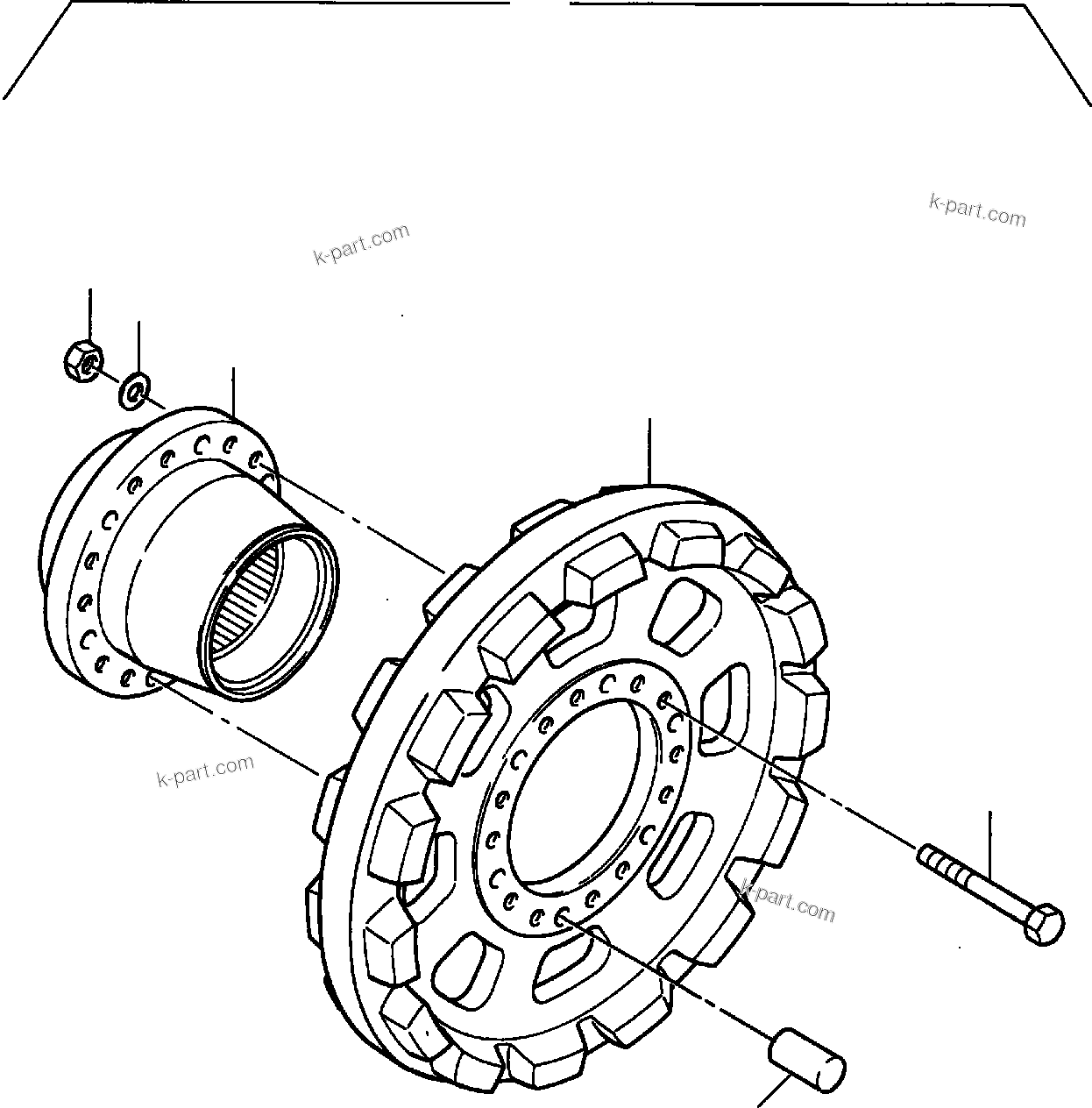 Komatsu parts book diagram for PC8000-6E S/N 12088: DRIVE SPROCKET