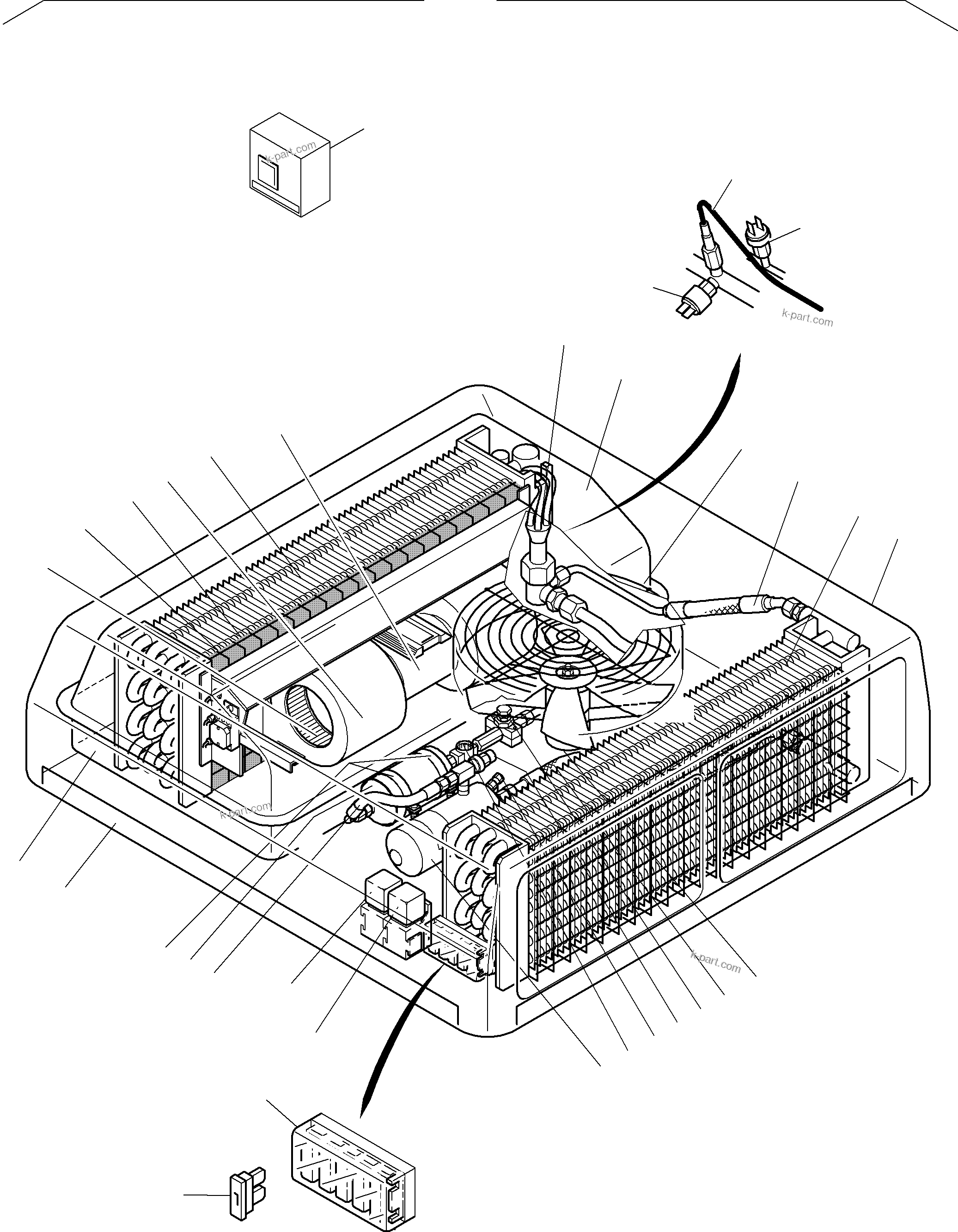 Komatsu parts book diagram for PC8000-6E S/N 12088: AIR CONDITIONING UNIT