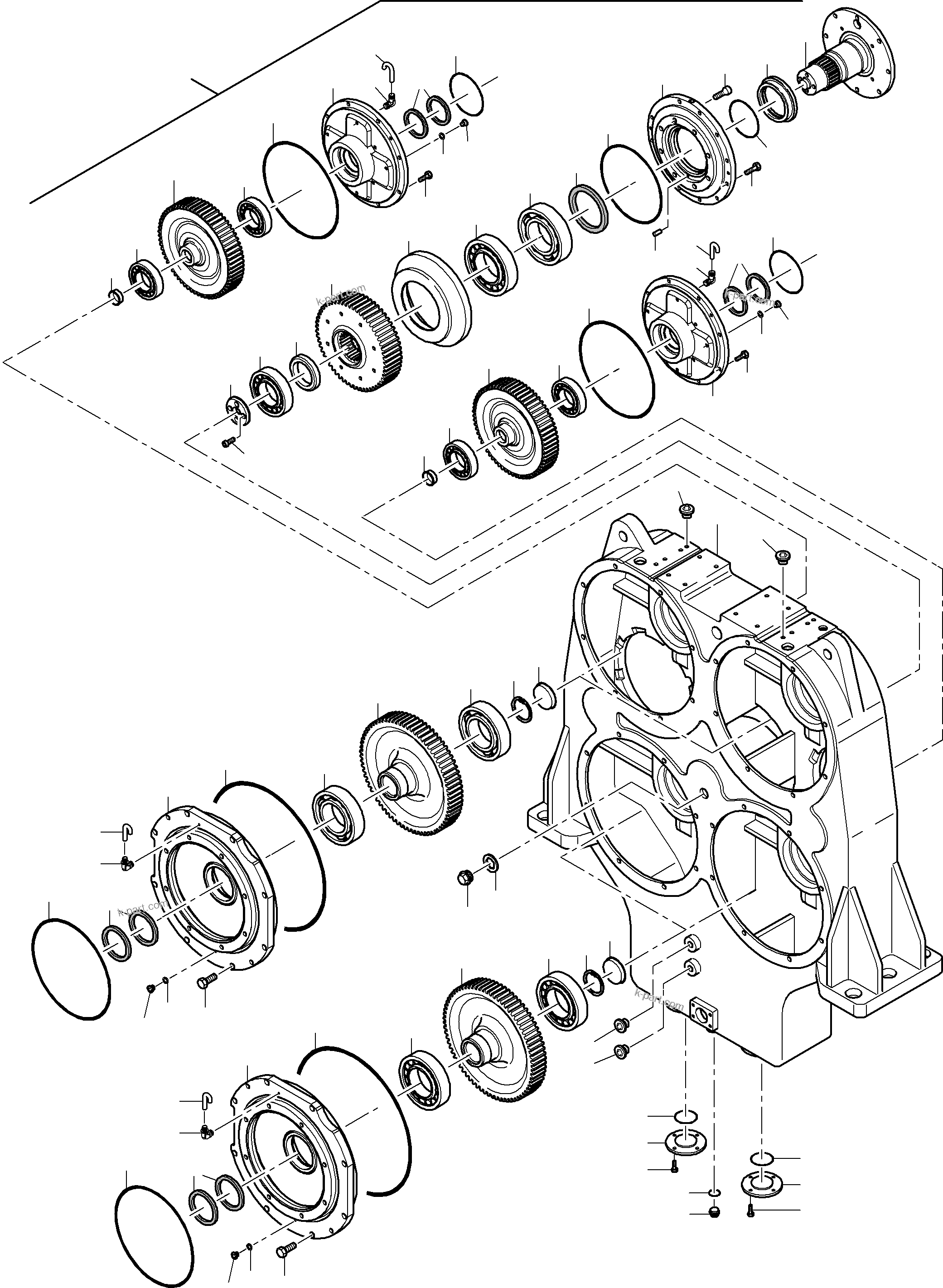 Komatsu parts book diagram for PC8000-6E S/N 12088: PUMP DISTRIBUTOR GEAR