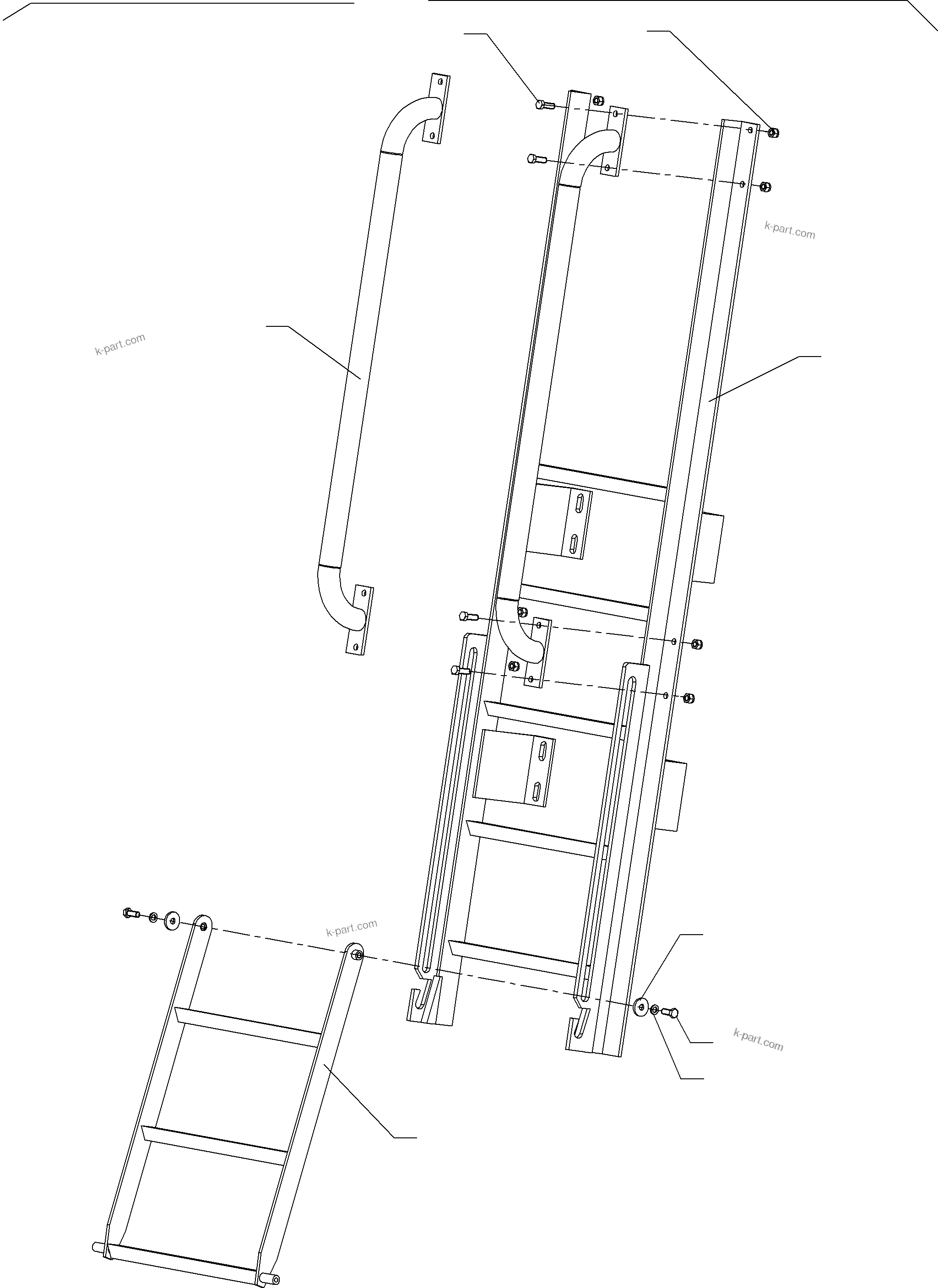 Komatsu parts book diagram for PC8000-6E S/N 12088: LADDER