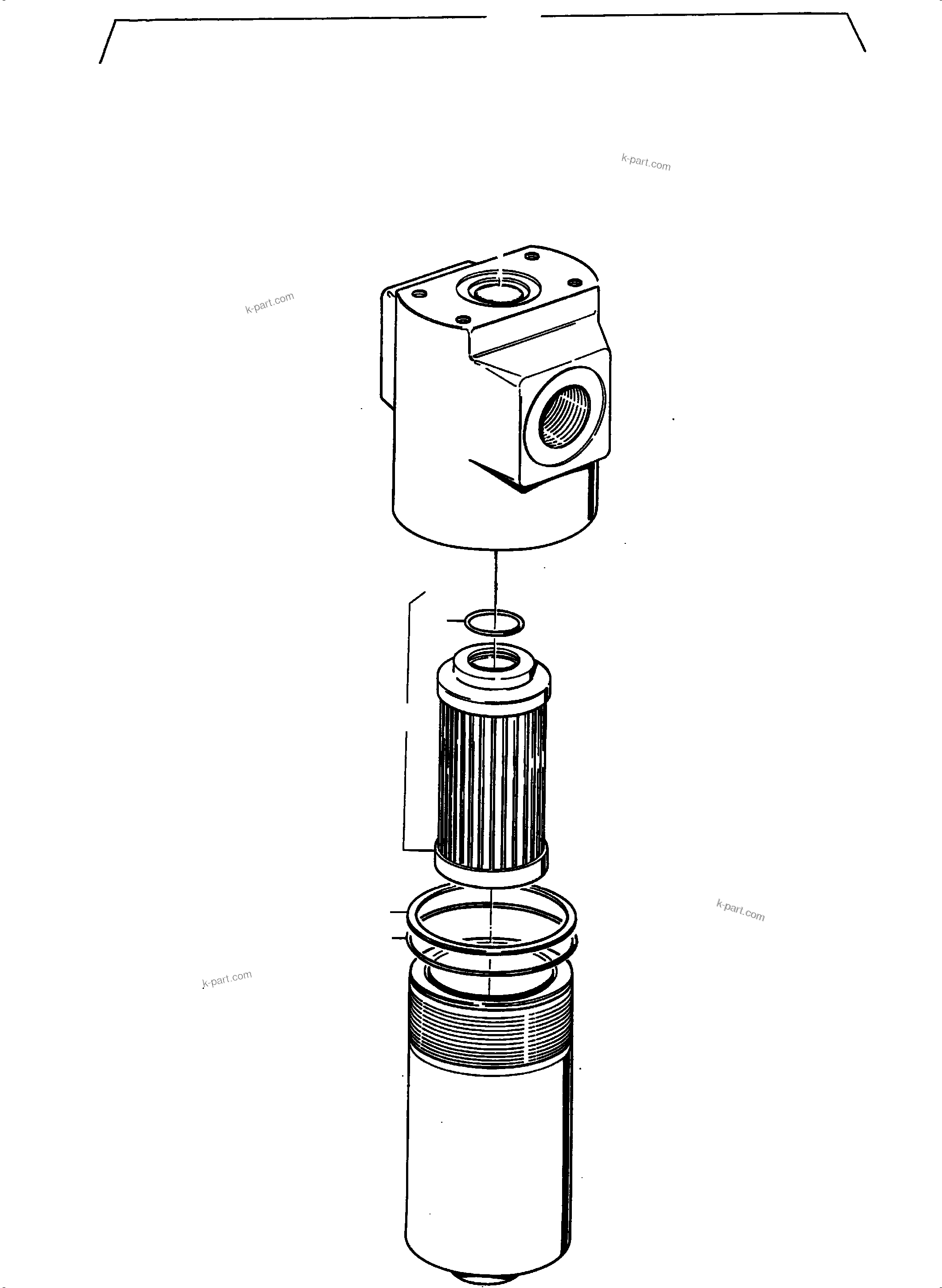 Komatsu parts book diagram for PC8000-6E S/N 12088: PRESSURE FILTER