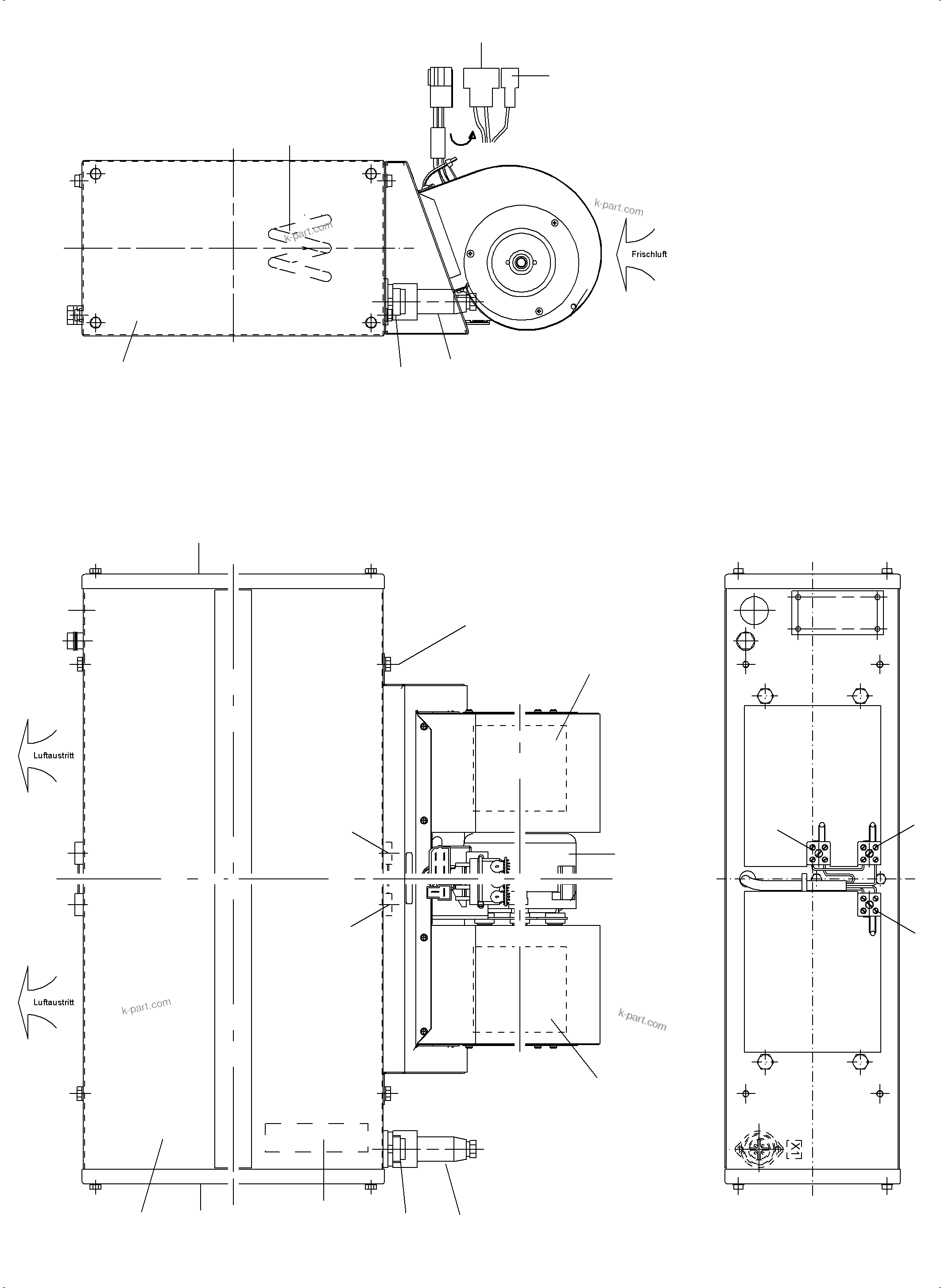 Komatsu parts book diagram for PC8000-6E S/N 12088: ELECTRIC HEATER (COLLECTORLESS)