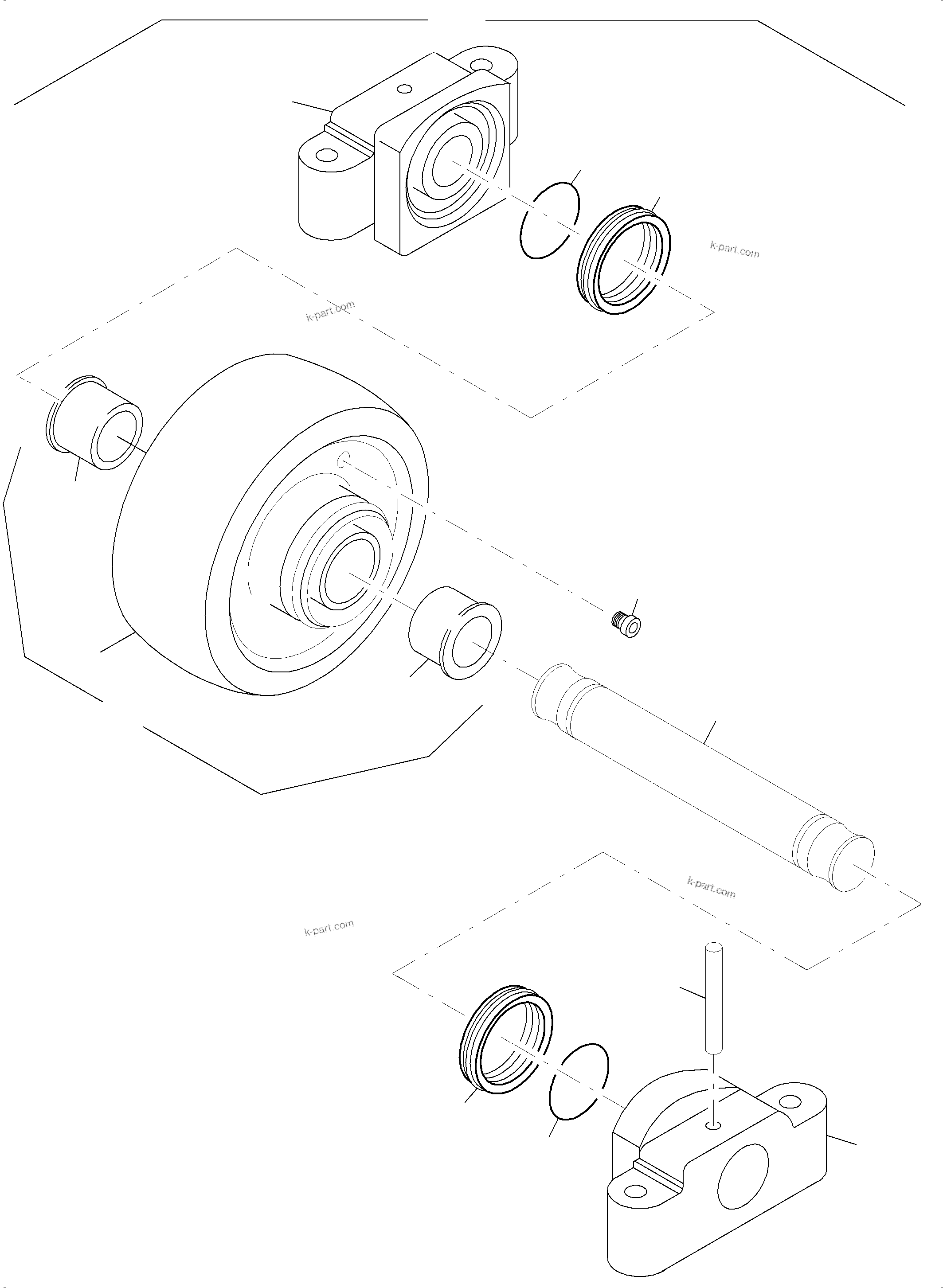Komatsu parts book diagram for PC8000-6E S/N 12088: TOP ROLLER