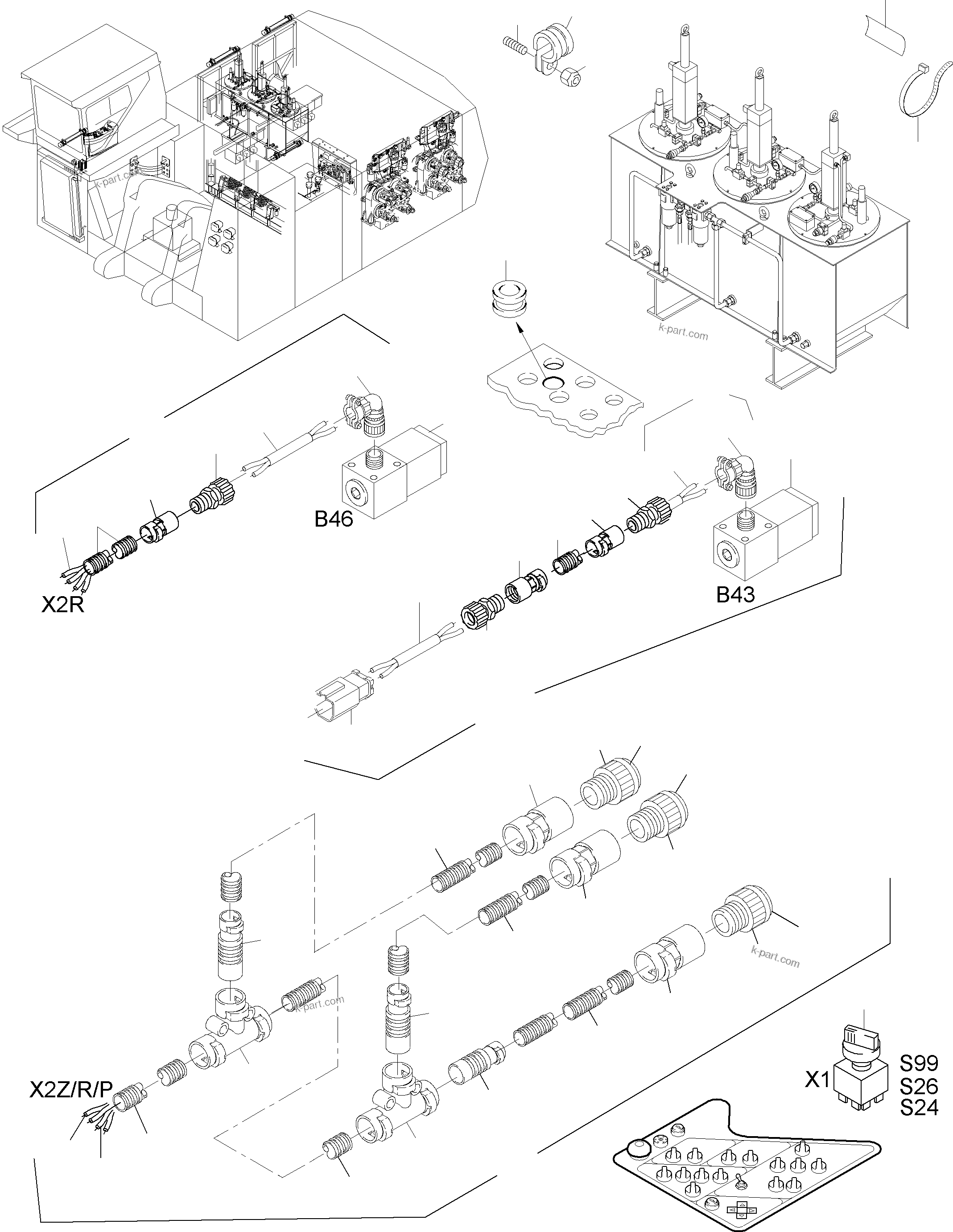 Komatsu parts book diagram for PC8000-6E S/N 12088: ELECTR. PARTS
