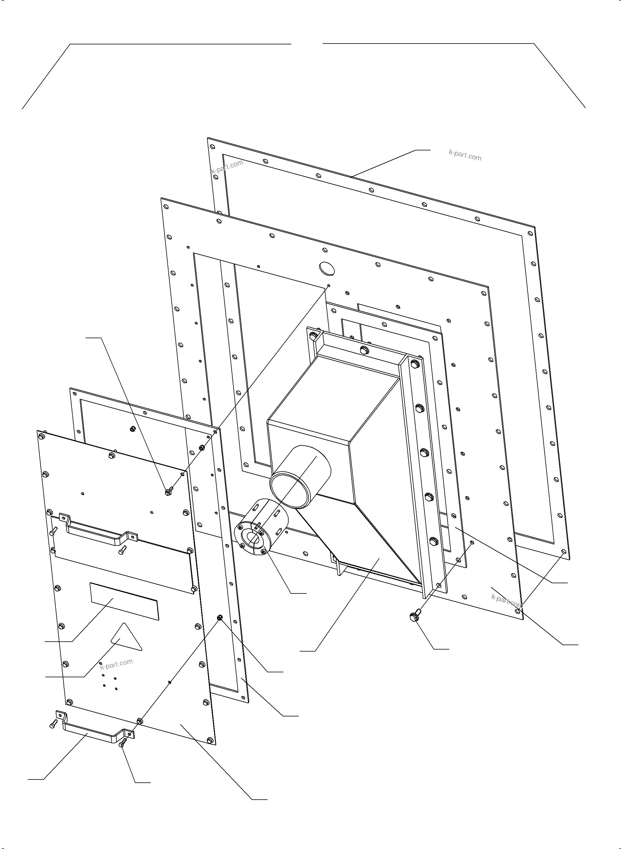 Komatsu parts book diagram for PC8000-6E S/N 12088: HOOD ASSY.