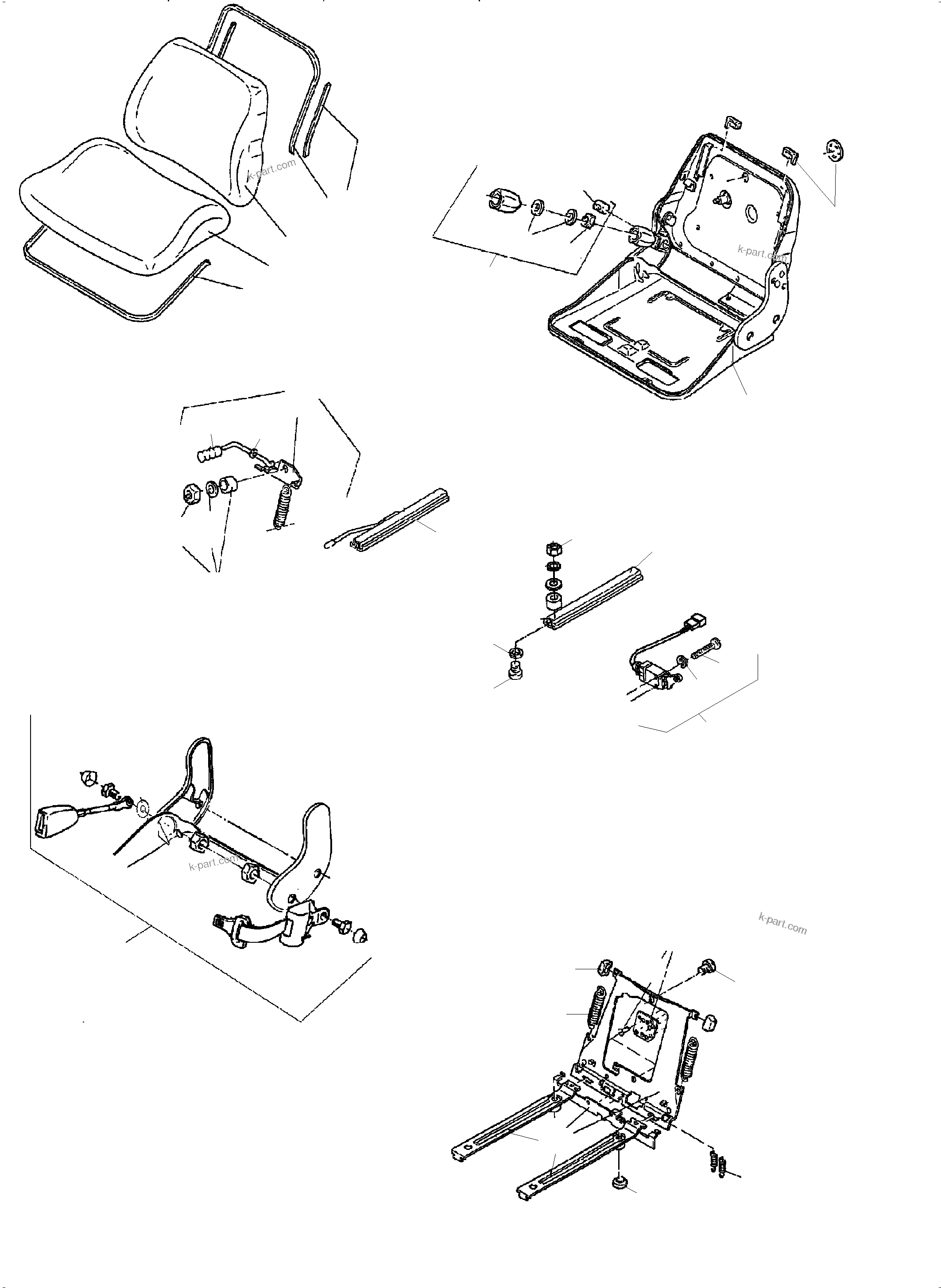 Komatsu parts book diagram for PC8000-6E S/N 12088: CO-DRIVER SEAT