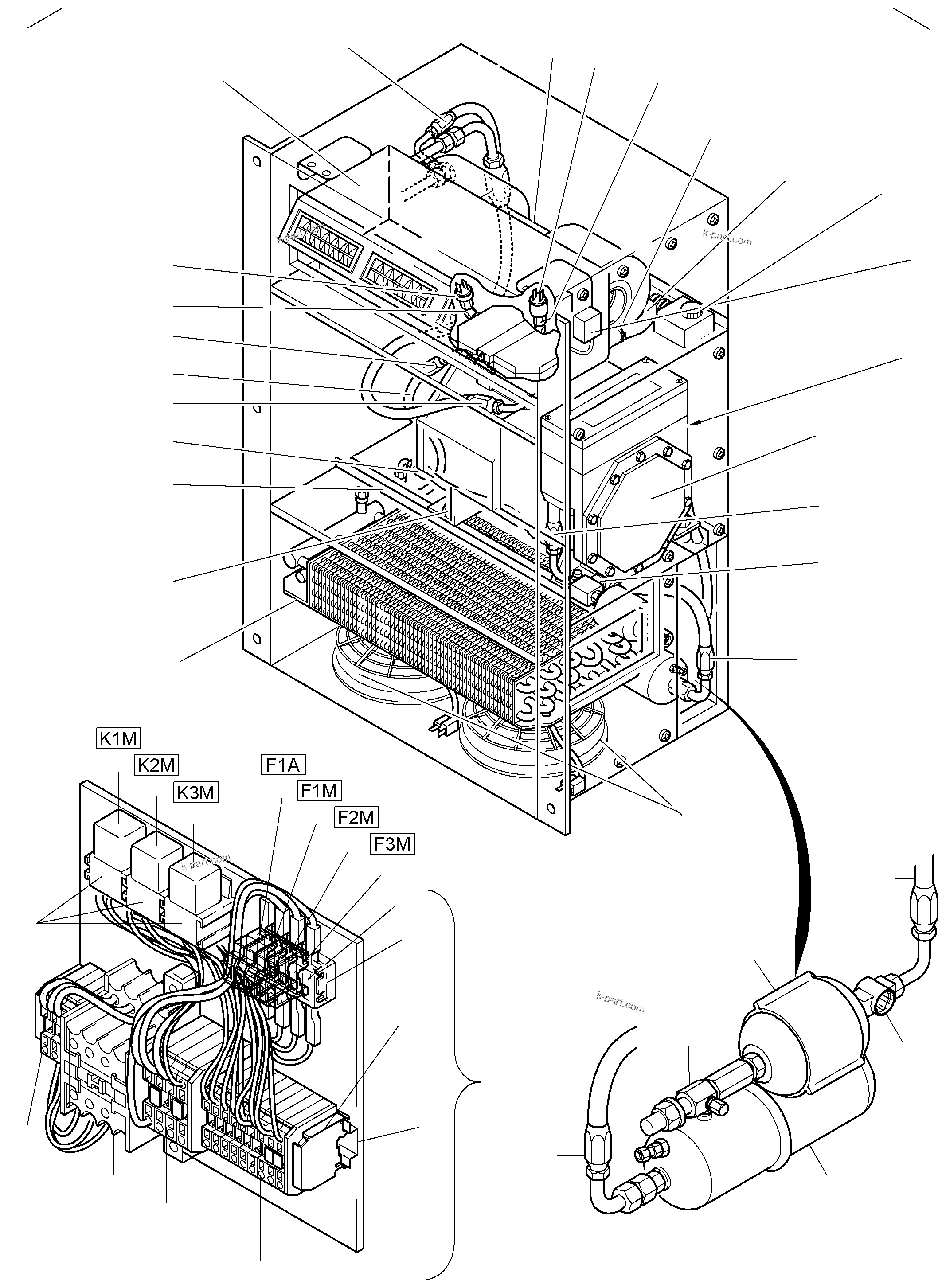 Komatsu parts book diagram for PC8000-6E S/N 12088: COMPACT AIR CONDITIONING EQUIPMENT