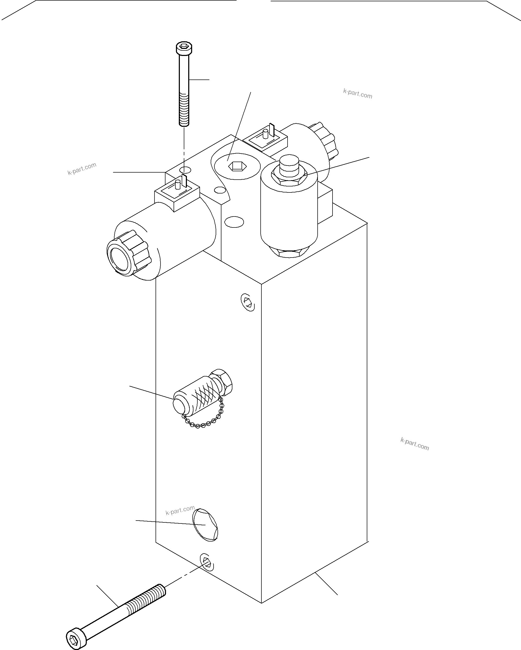 Komatsu parts book diagram for PC8000-6E S/N 12088: VALVE - REFUELING 60 BAR