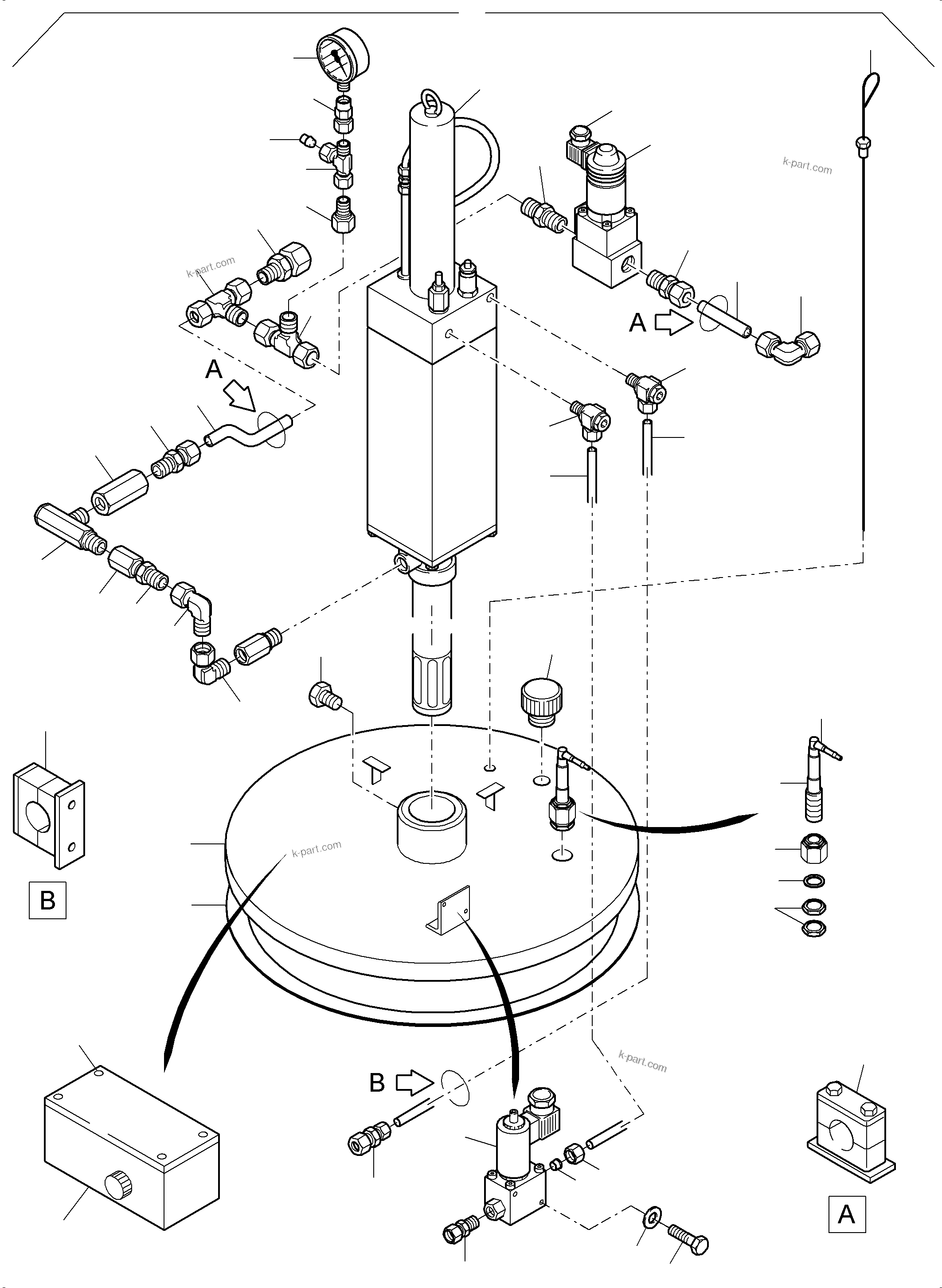 Komatsu parts book diagram for PC8000-6E S/N 12088: LUBE PUMP STATION