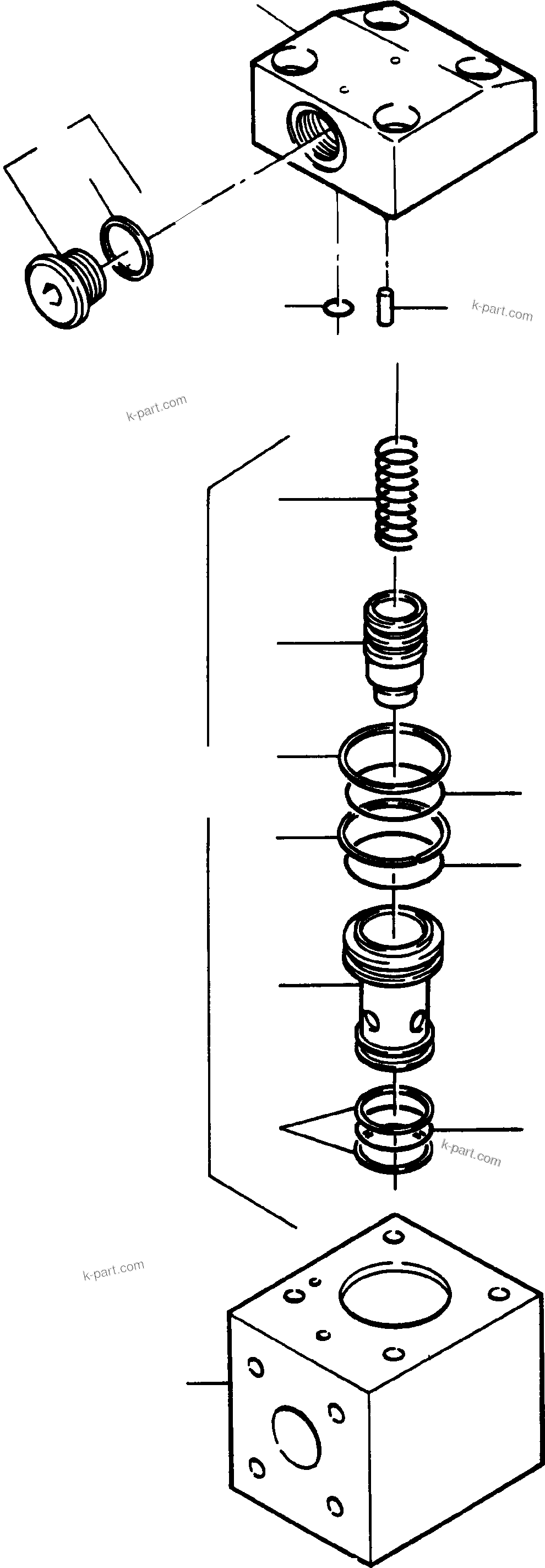 Komatsu parts book diagram for PC8000-6E S/N 12088: NON-RETURN VALVES AT THE MAIN PUMPS (FRONT AND REAR)