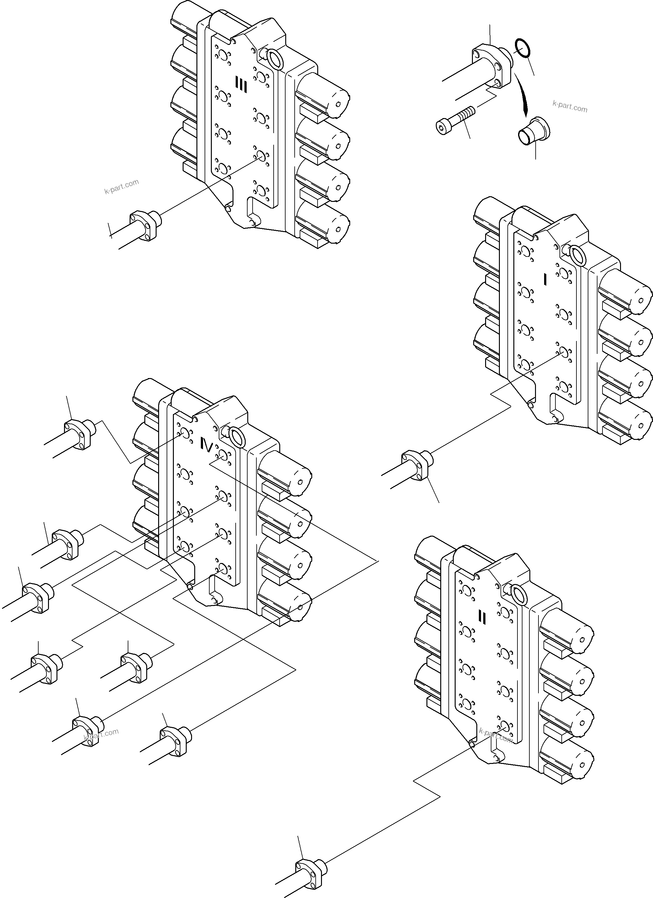 Komatsu parts book diagram for PC8000-6E S/N 12088: PIPES-CONTROL BLOCKS,KSE