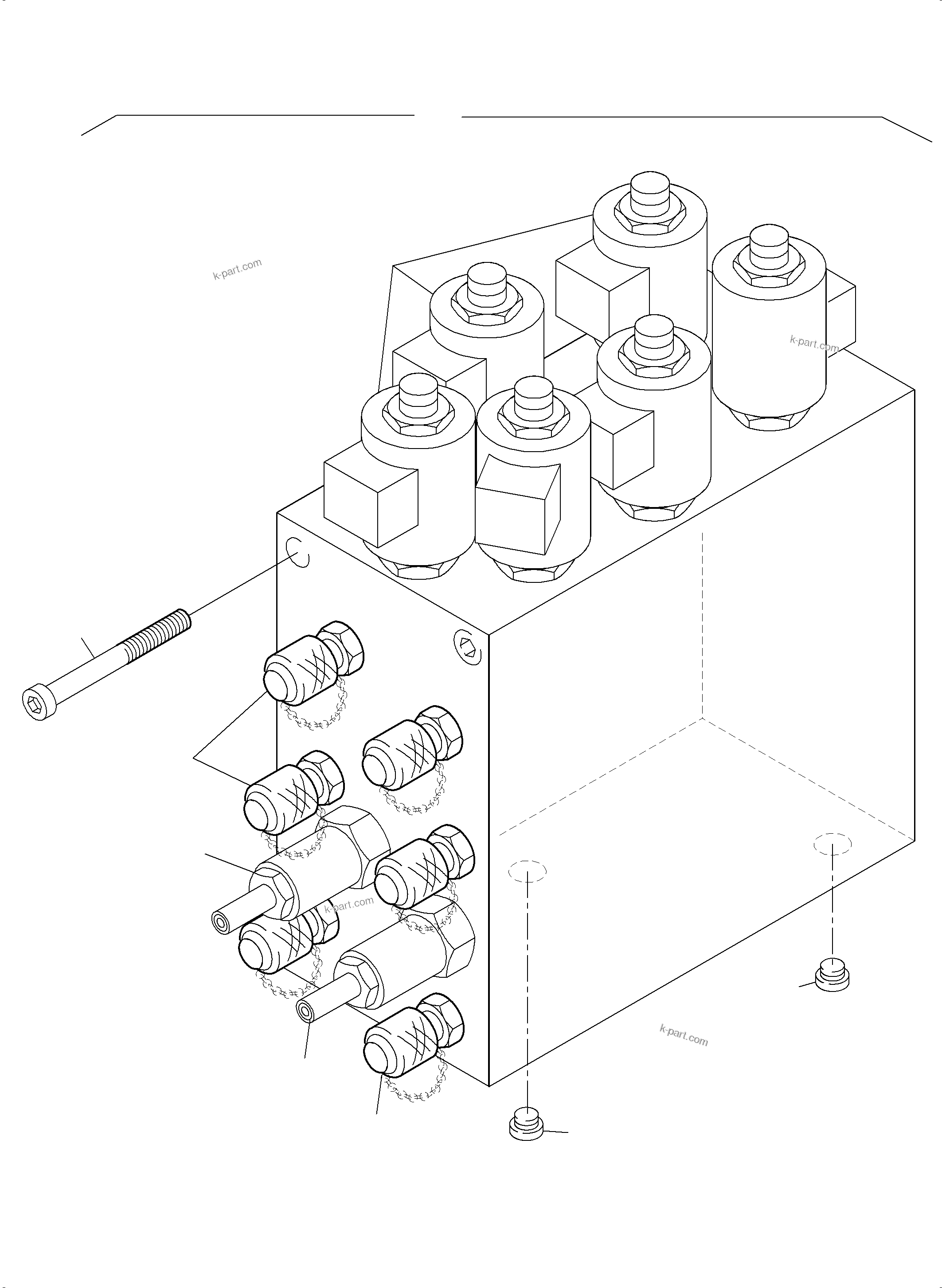 Komatsu parts book diagram for PC8000-6E S/N 12088: VALVE - PUMP REGULATION