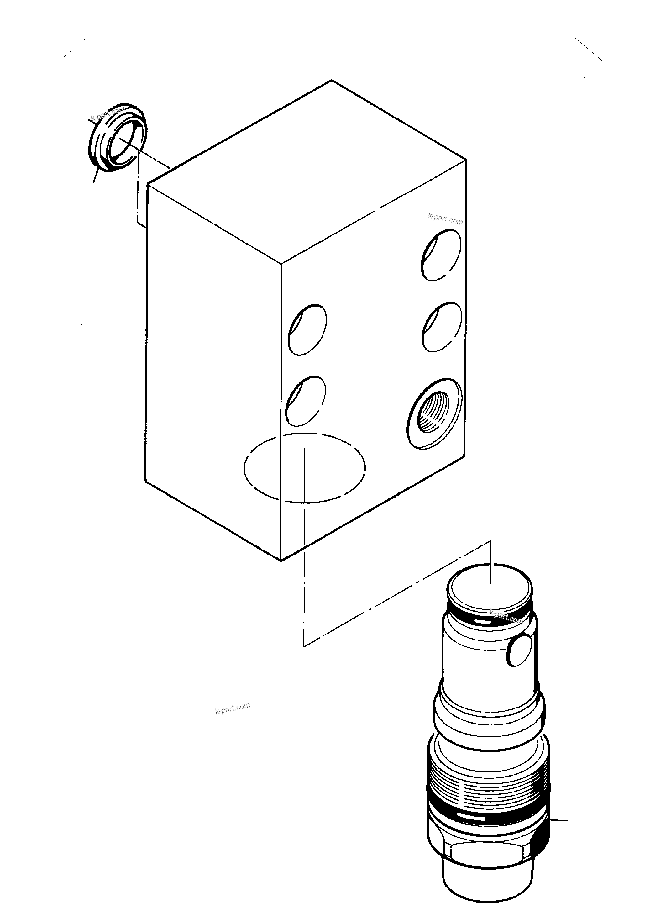 Komatsu parts book diagram for PC8000-6E S/N 12088: PRESSURE RELIEF VALVE
