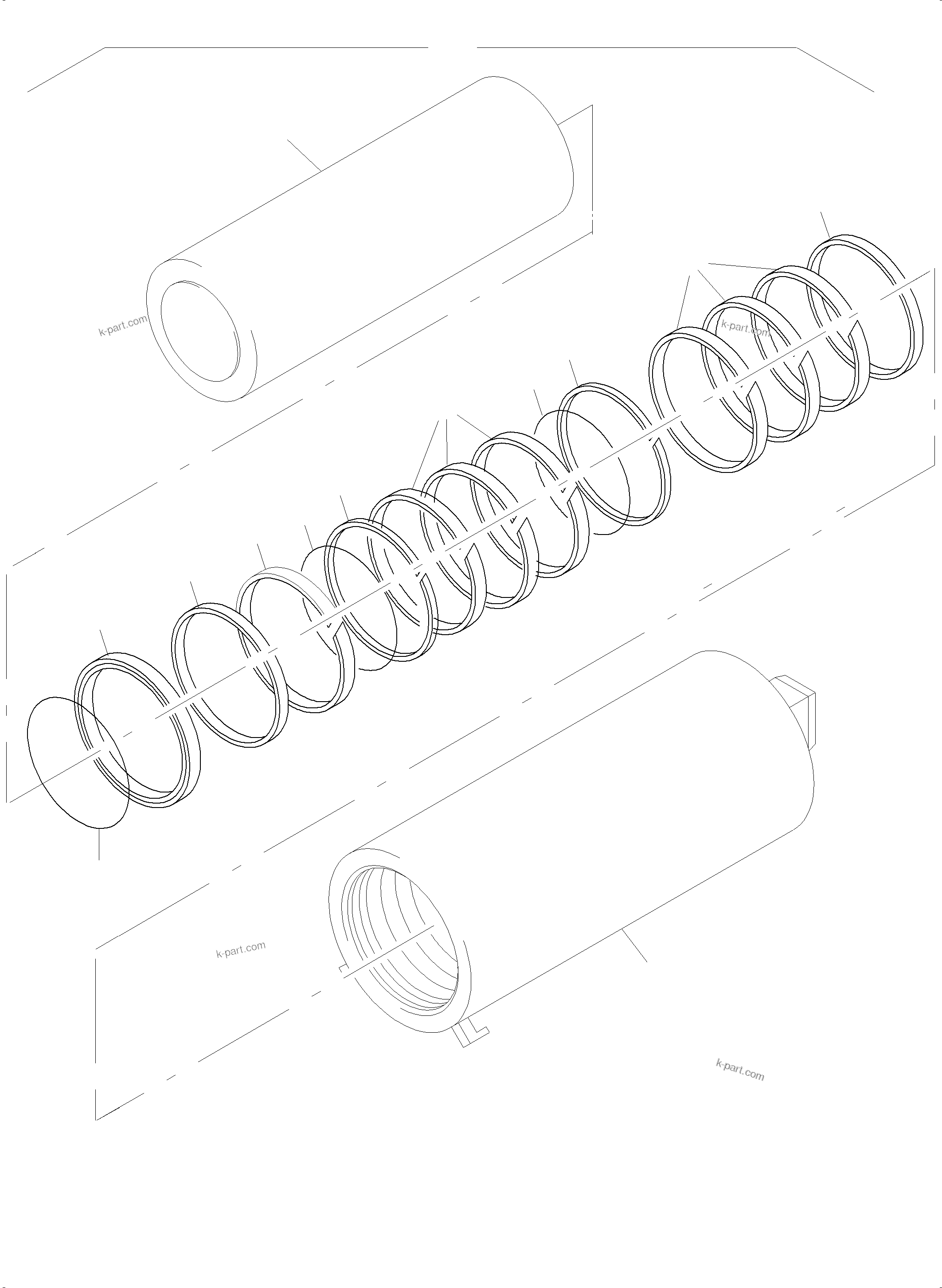 Komatsu parts book diagram for PC8000-6E S/N 12088: HYDRAULIC TENSIONER