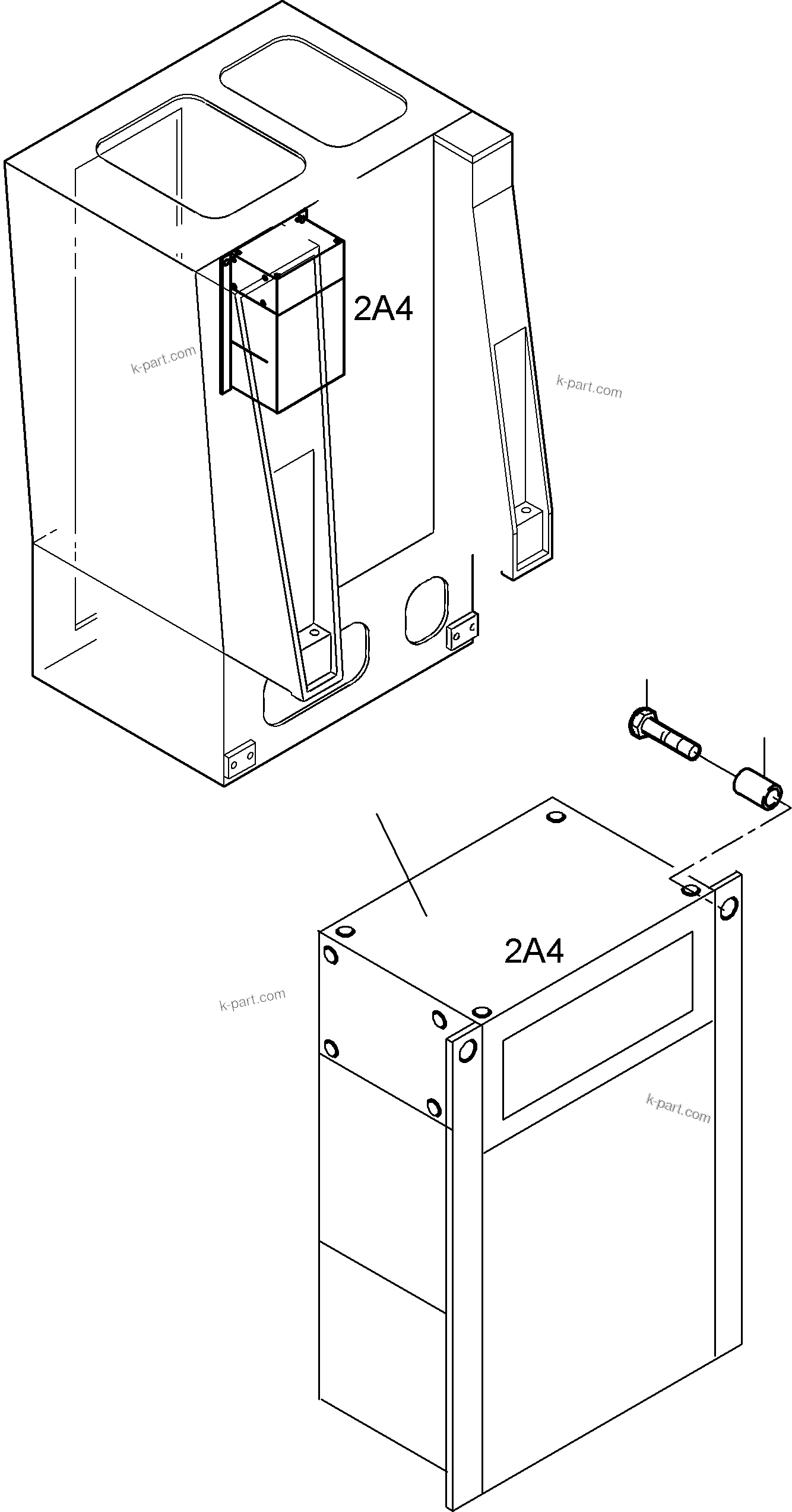 Komatsu parts book diagram for PC8000-6E S/N 12088: AIR CONDITION ARR. - CAB SUPPORT
