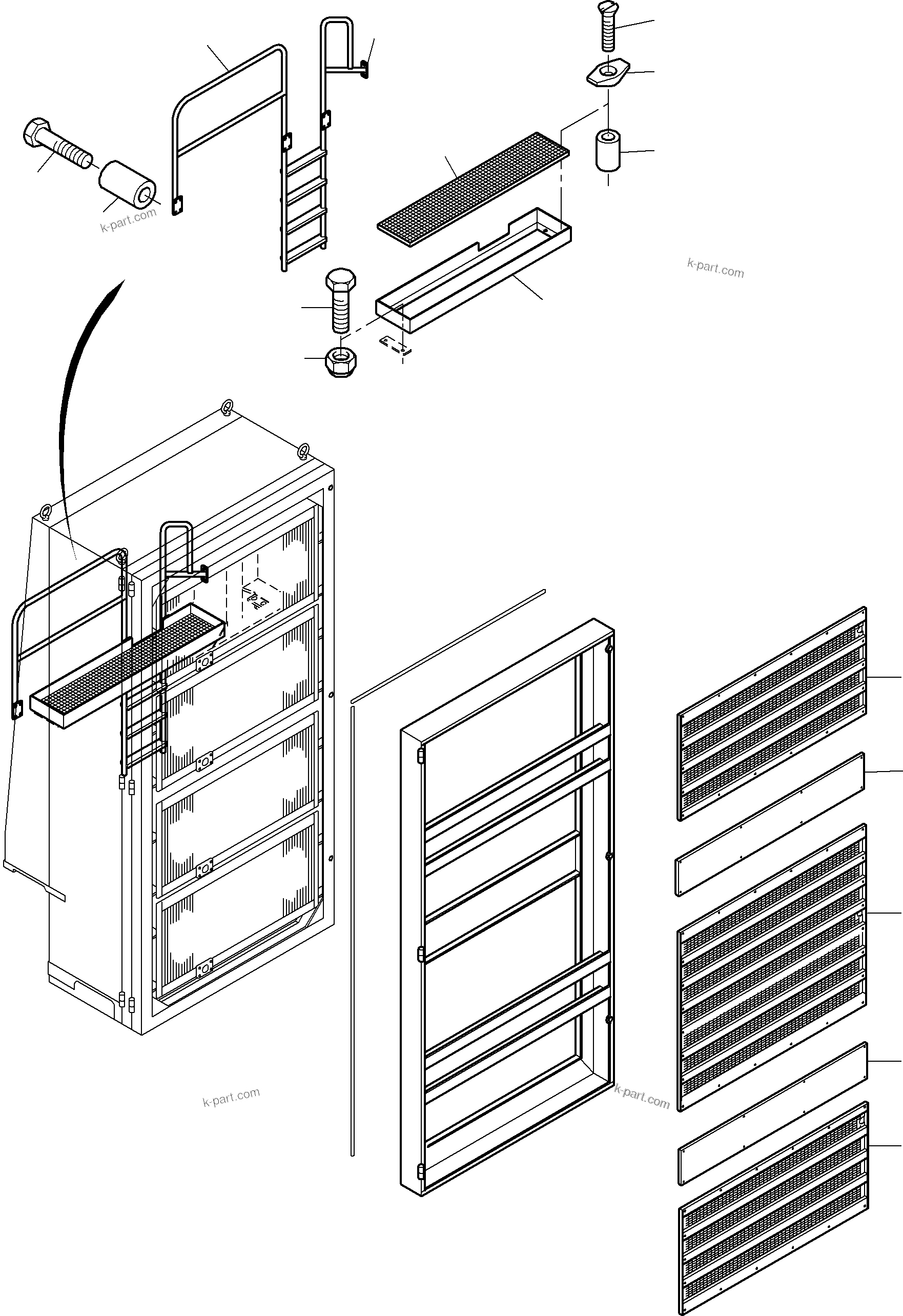 Komatsu parts book diagram for PC8000-6E S/N 12088: OIL COOLER ARR.