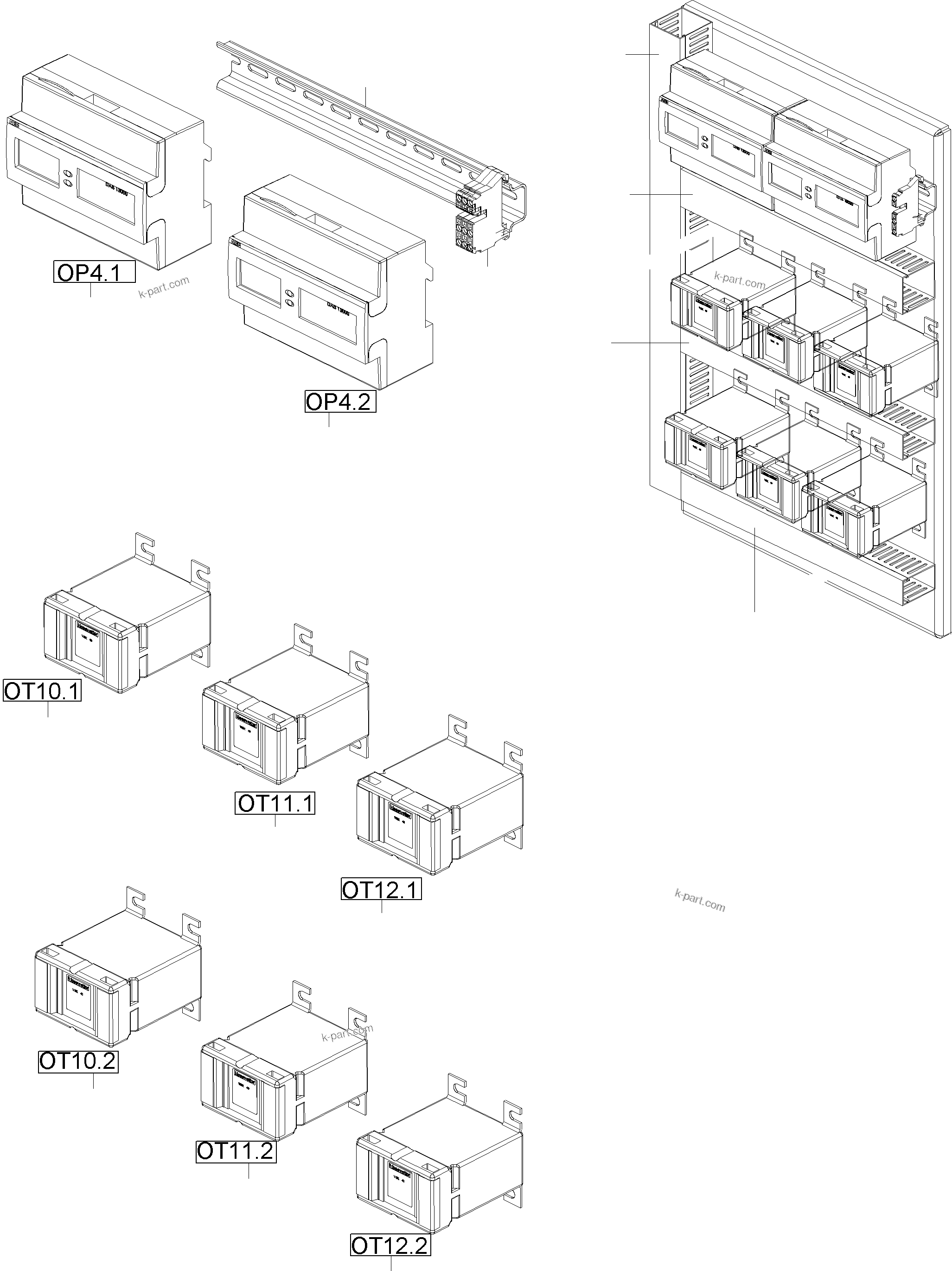 Komatsu parts book diagram for PC8000-6E S/N 12088: MOUNTING PLATE - SENSOR